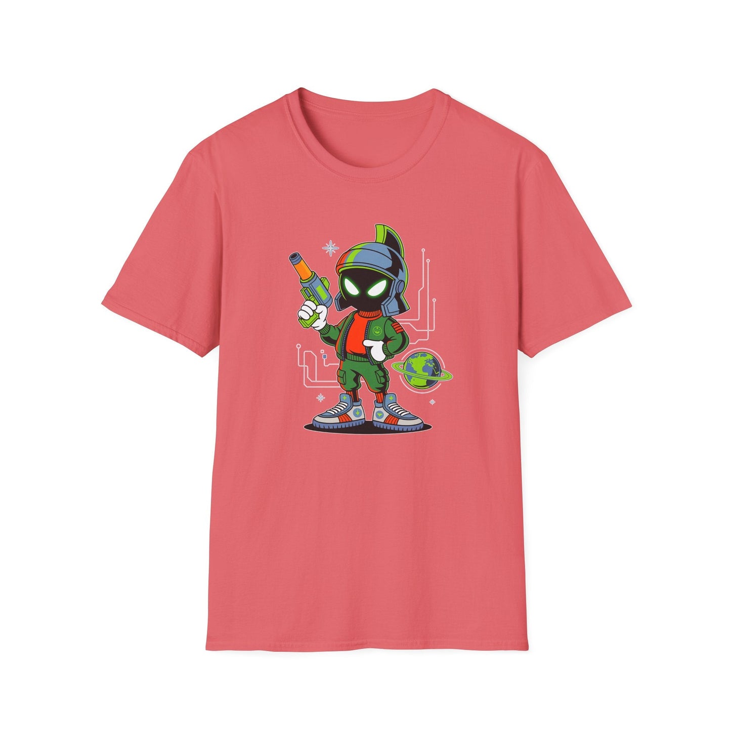 Gildan Softstyle 64000 Unisex Cartoon T Shirt With Animation And Funny Animals Design