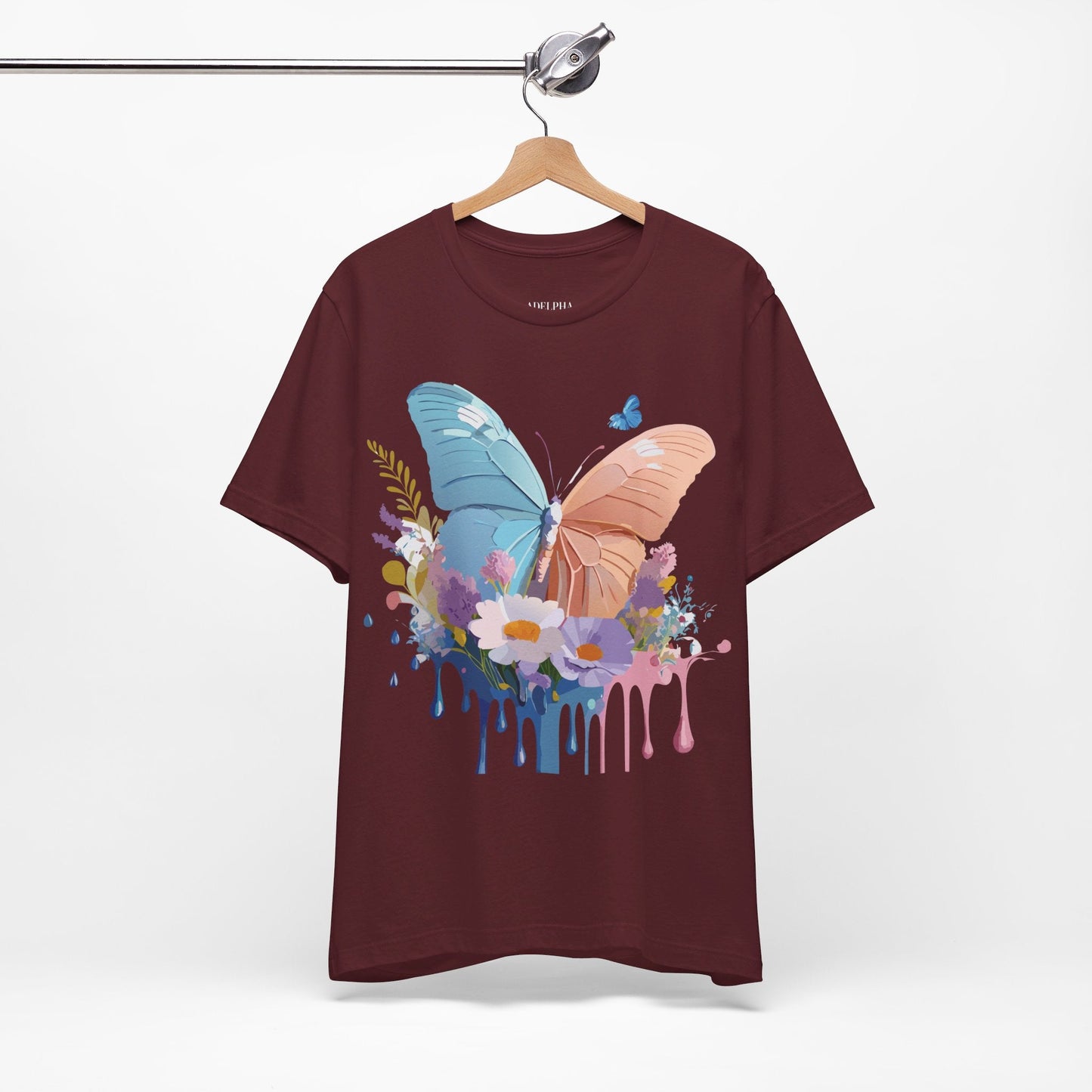 Butterfly Graphic Tee Adelpha Unisex Short Sleeve Art Design