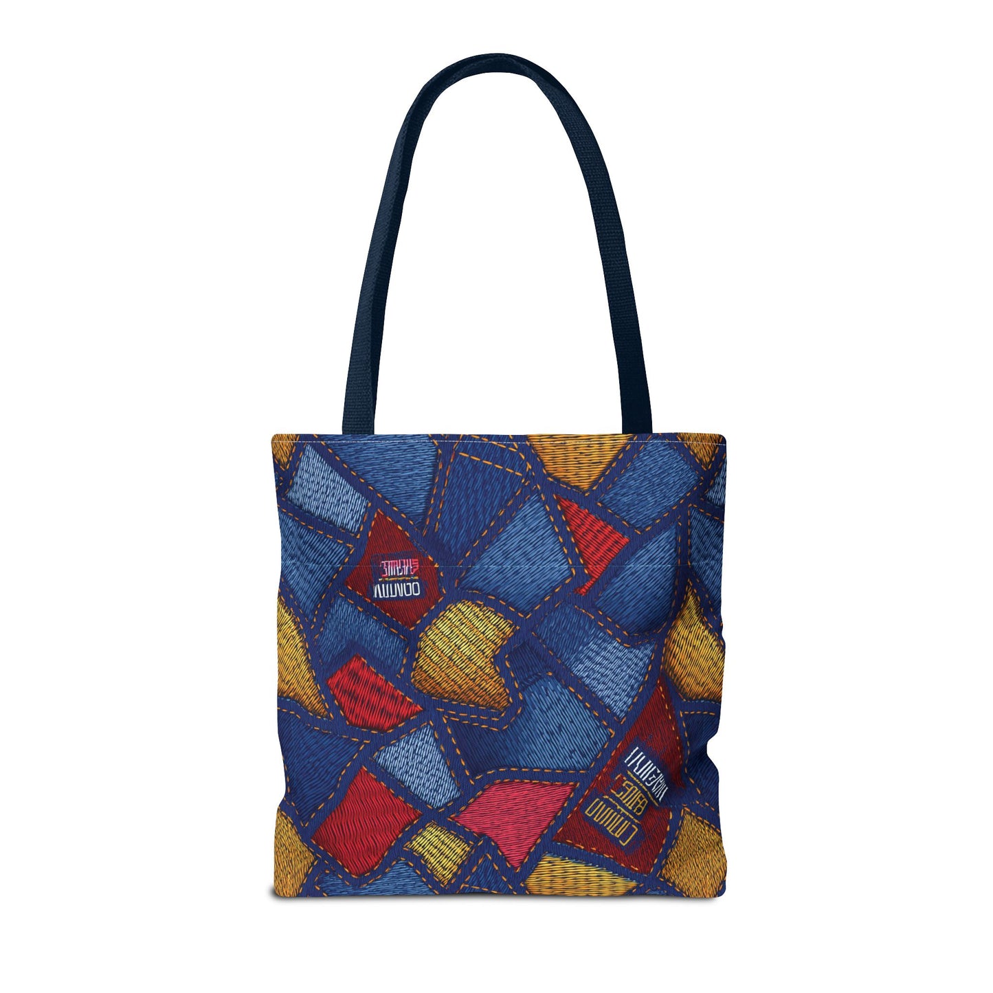 Denim Fabric Imitation Print Unisex Canvas Bag Poly Spun 3 Sizes Tote Bag 140