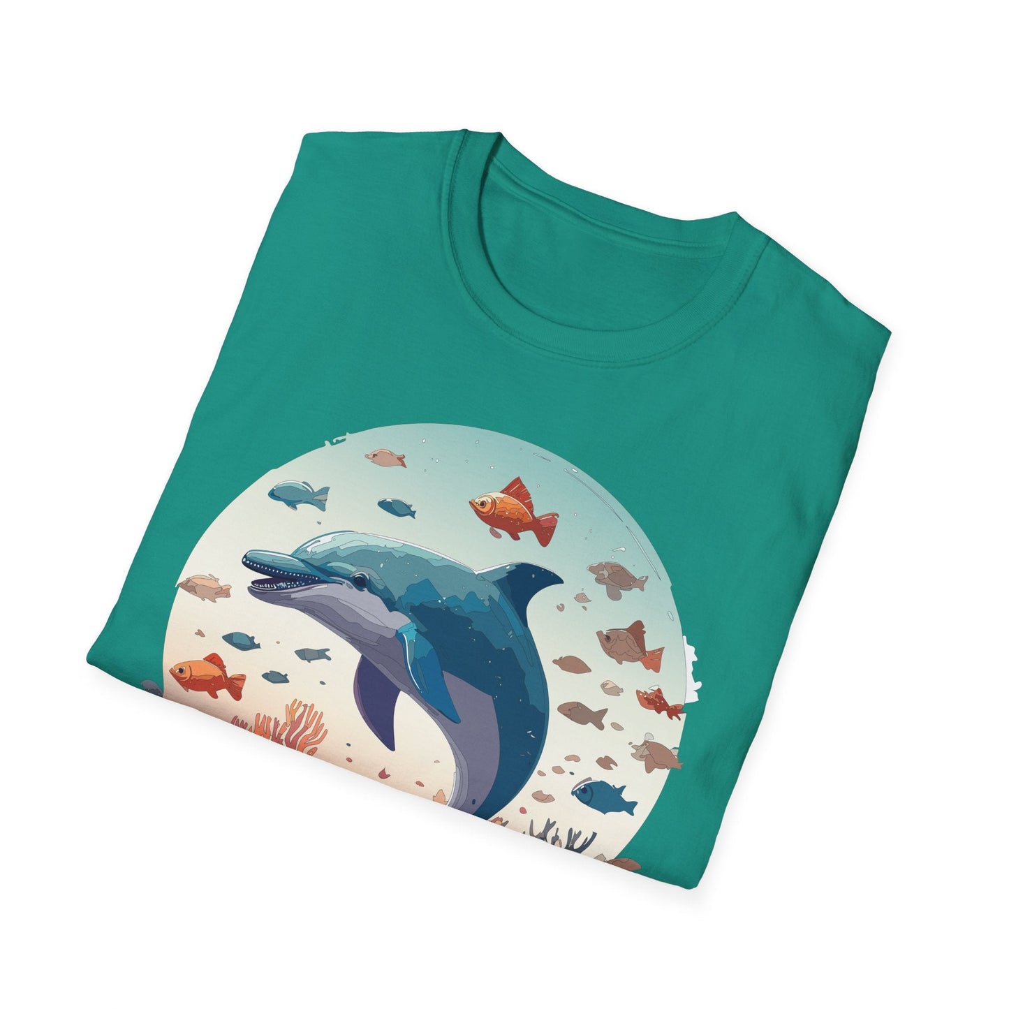 Dolphin Shirt Unisex Softstyle T Shirt Gildan 64000 100 Percent Ring Spun Cotton Lightweight Tee