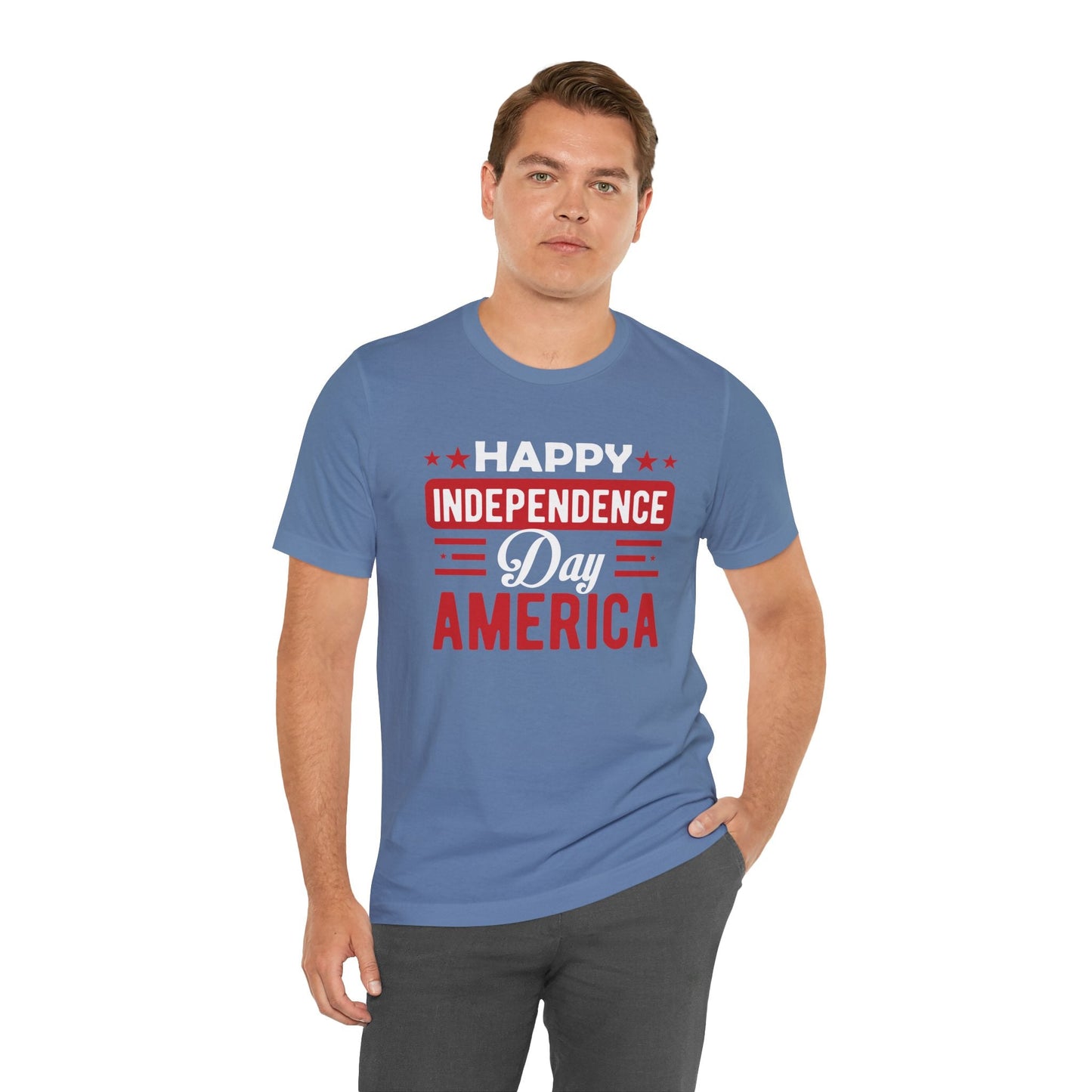 Happy Independence Day America Graphic Unisex Cotton T-Shirt 015