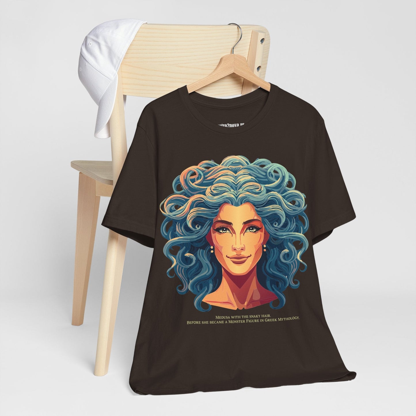 Medusa Goddess Shirt Unisex Graphic Tee by Retro2Nova Vintage Style Cotton Short Sleeve