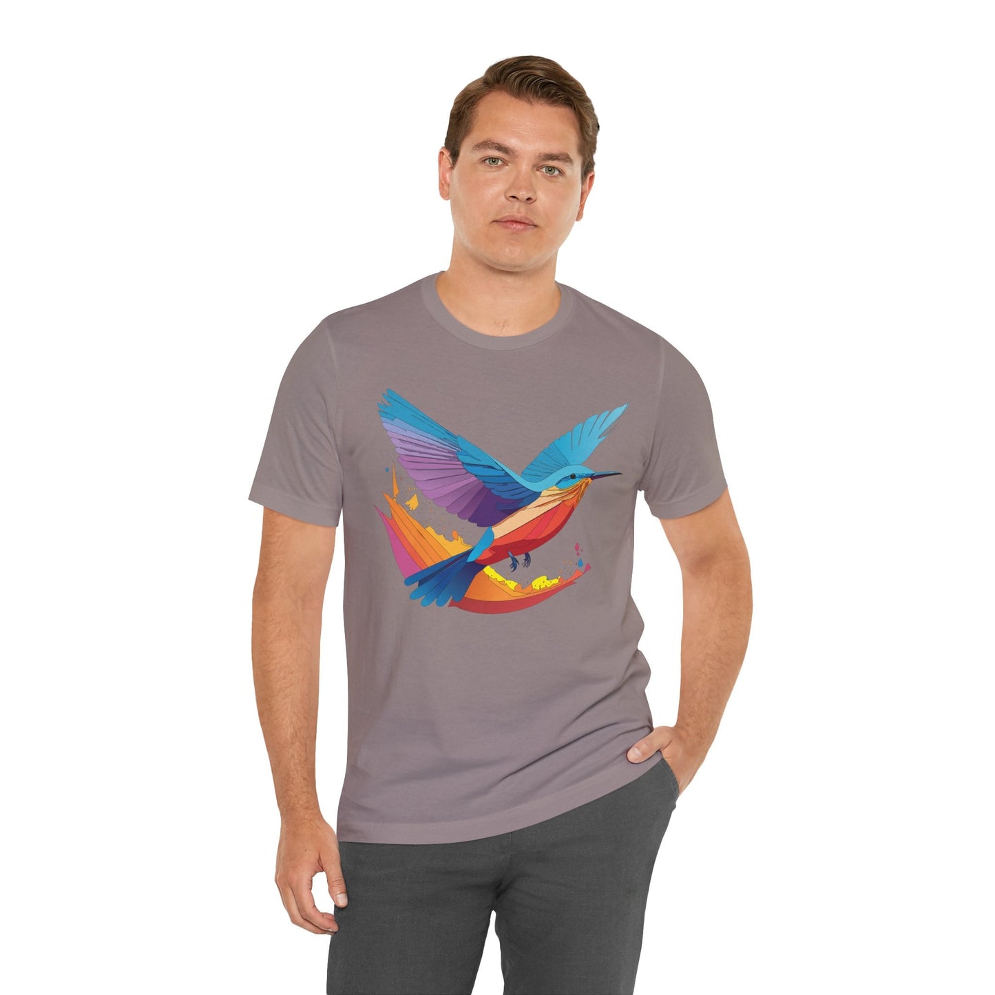 Unisex Animal Shirt Art Design Tee With Wild Animals Print Soft Comfortable Short Sleeve Tee