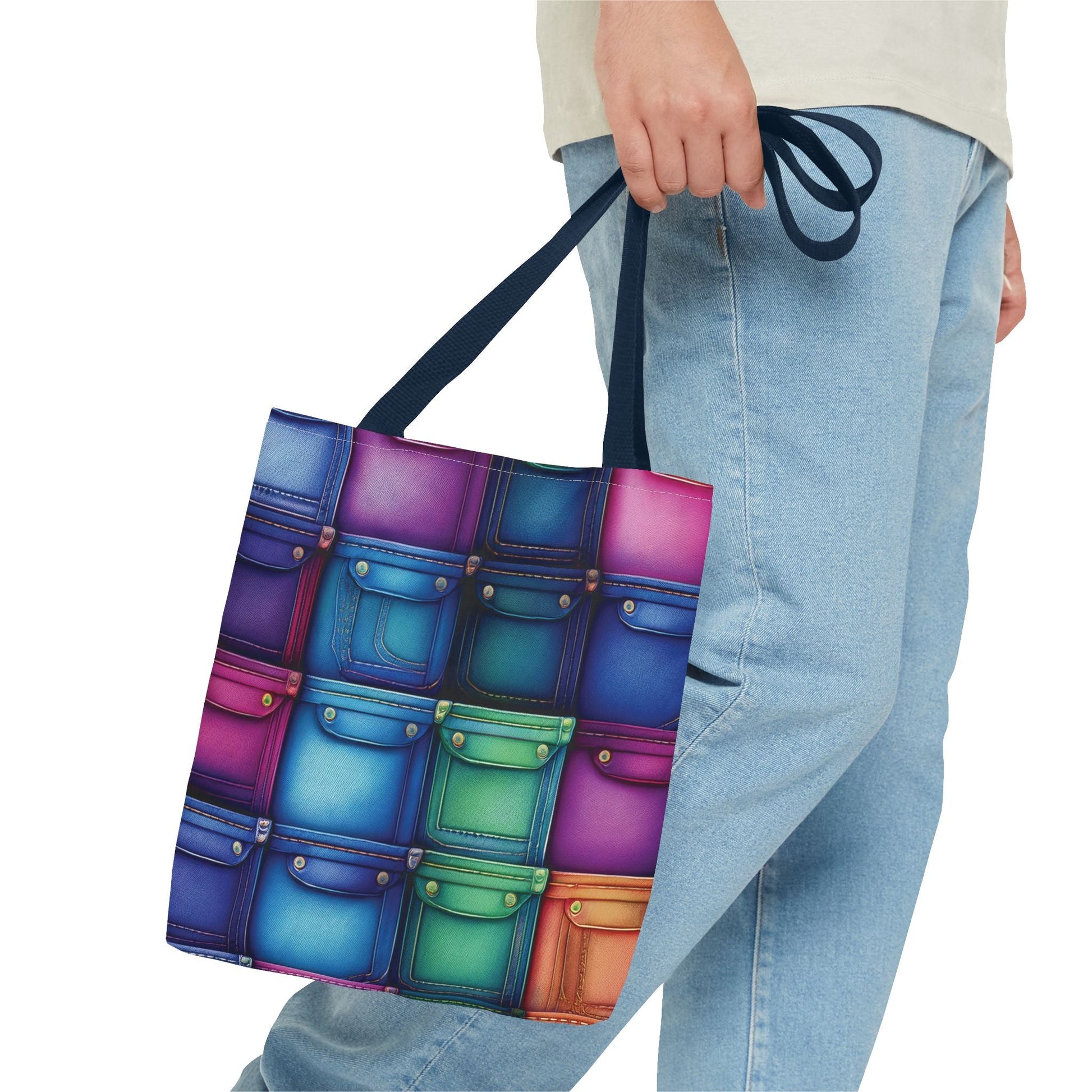 Denim Canvas Bag, Tote Bag Denim Printify
