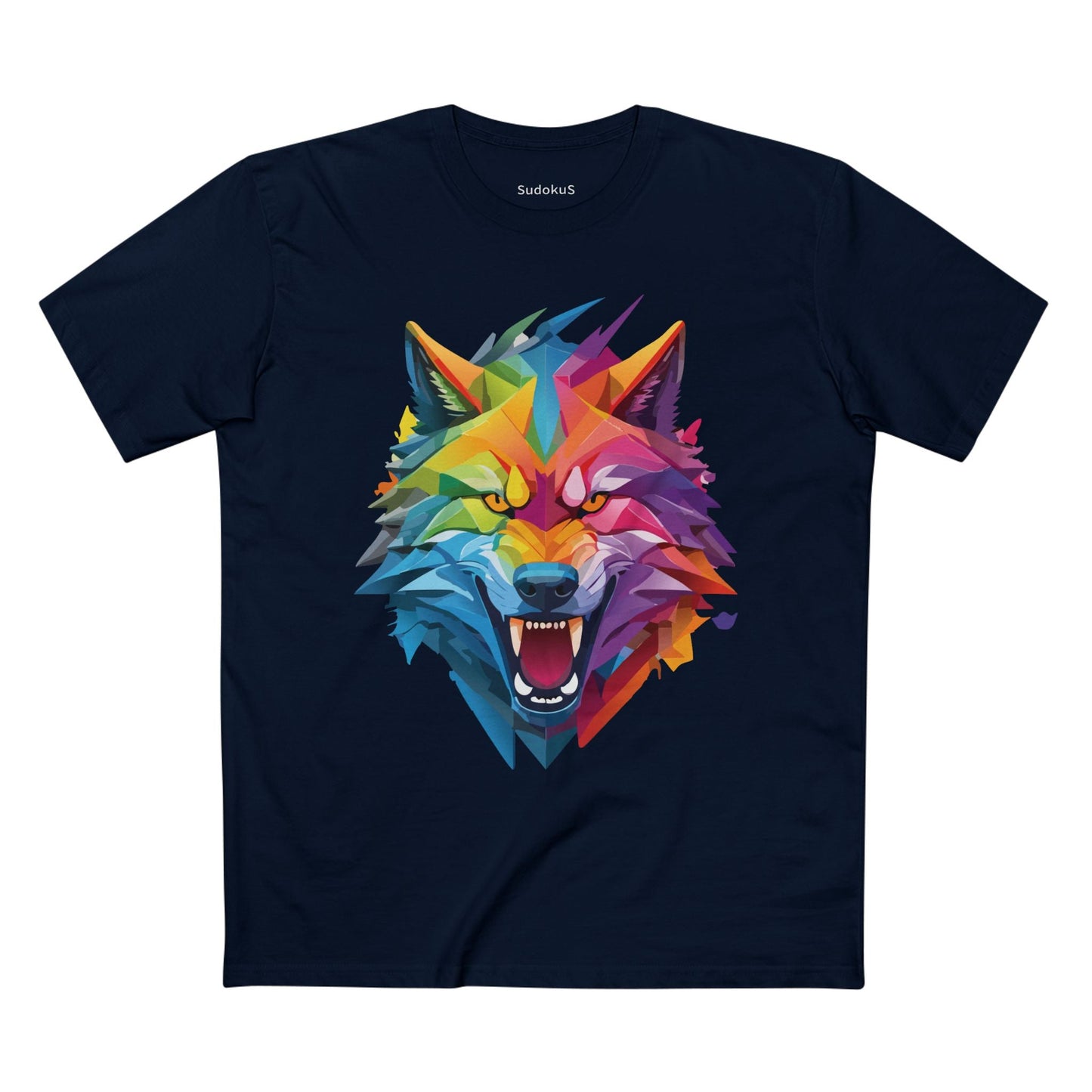 Wolf Graphic Unisex 100 Cotton Staple Tee with Animal Design Artwork 18