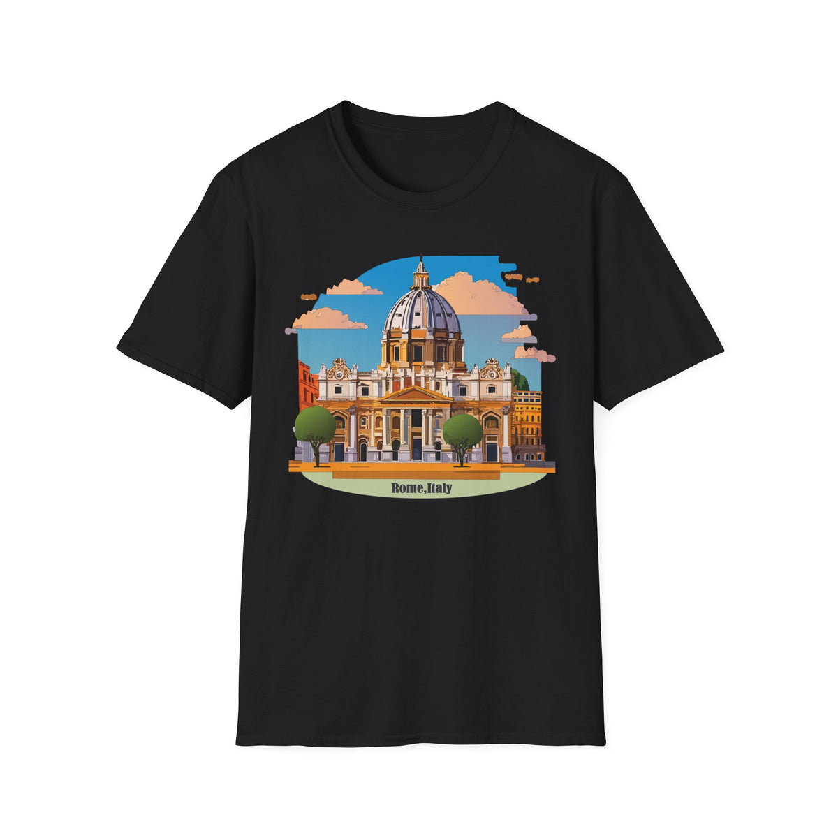 St. Peter's Basilica Illustration T-Shirt | Rome Landmark Tee