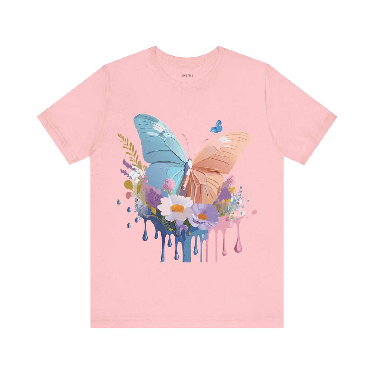 Butterfly Graphic Unisex Cotton Bella+Canvas Tee with Art Design n25