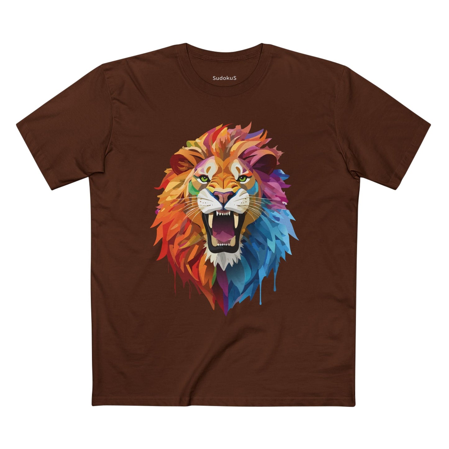 Lion Graphic Unisex 100 Cotton Staple Tee with Animal Design Artwork 28