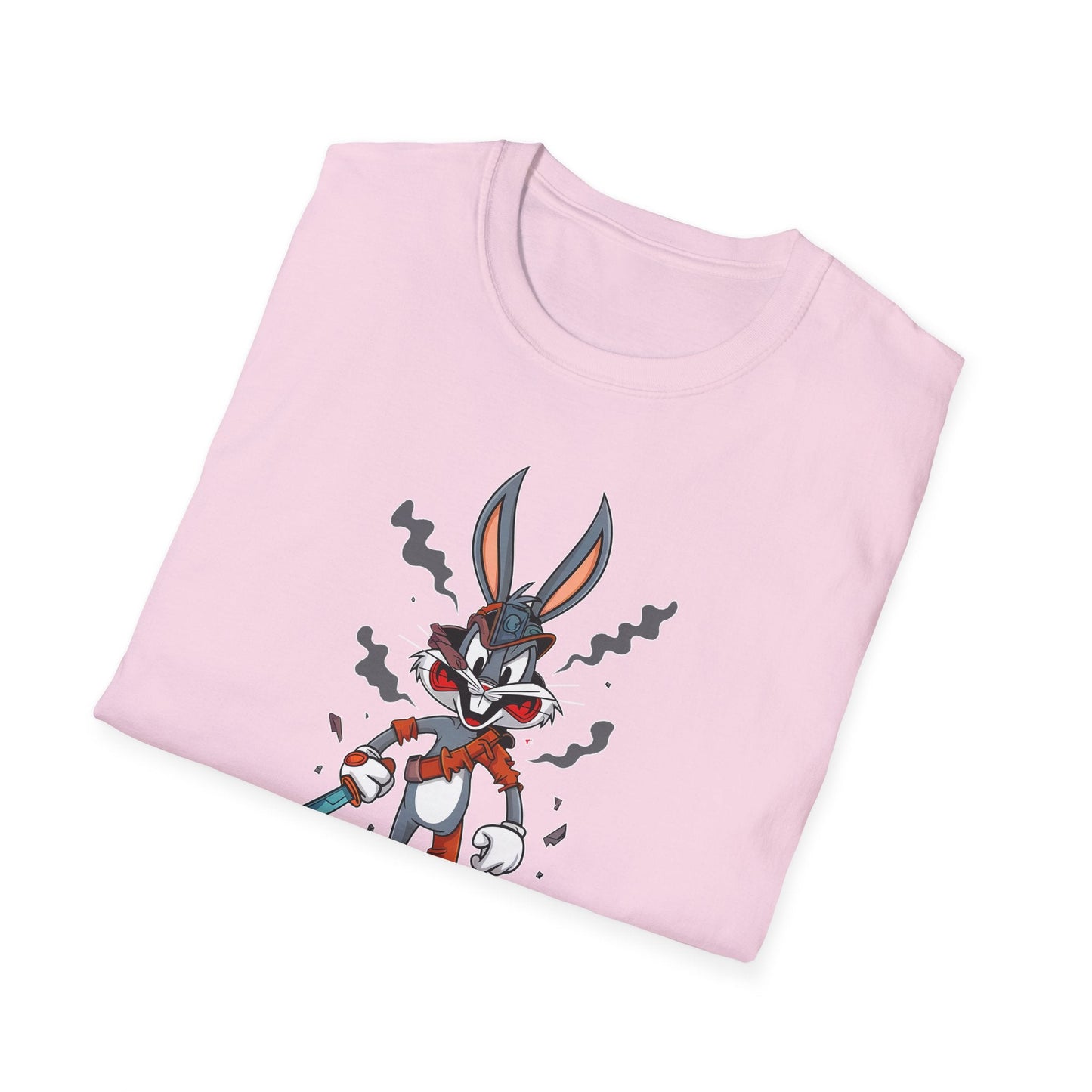 Bugs Bunny T Shirt 100 Percent Ring Spun Cotton Gildan Softstyle Unisex Cartoon Graphic Design