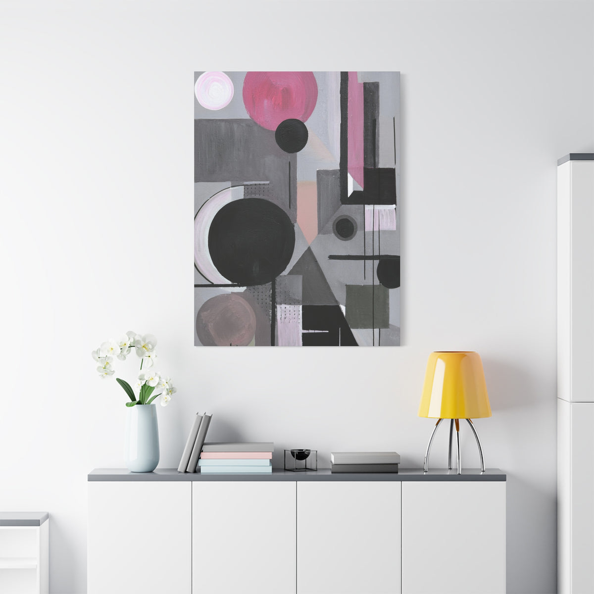Abstract Geometric Painting Print Canvas 20x24,20x30,24x30 24x32,24x36,30x40 32x48,36x48,40x60 Pine-Wood Inner Frame ABS-42