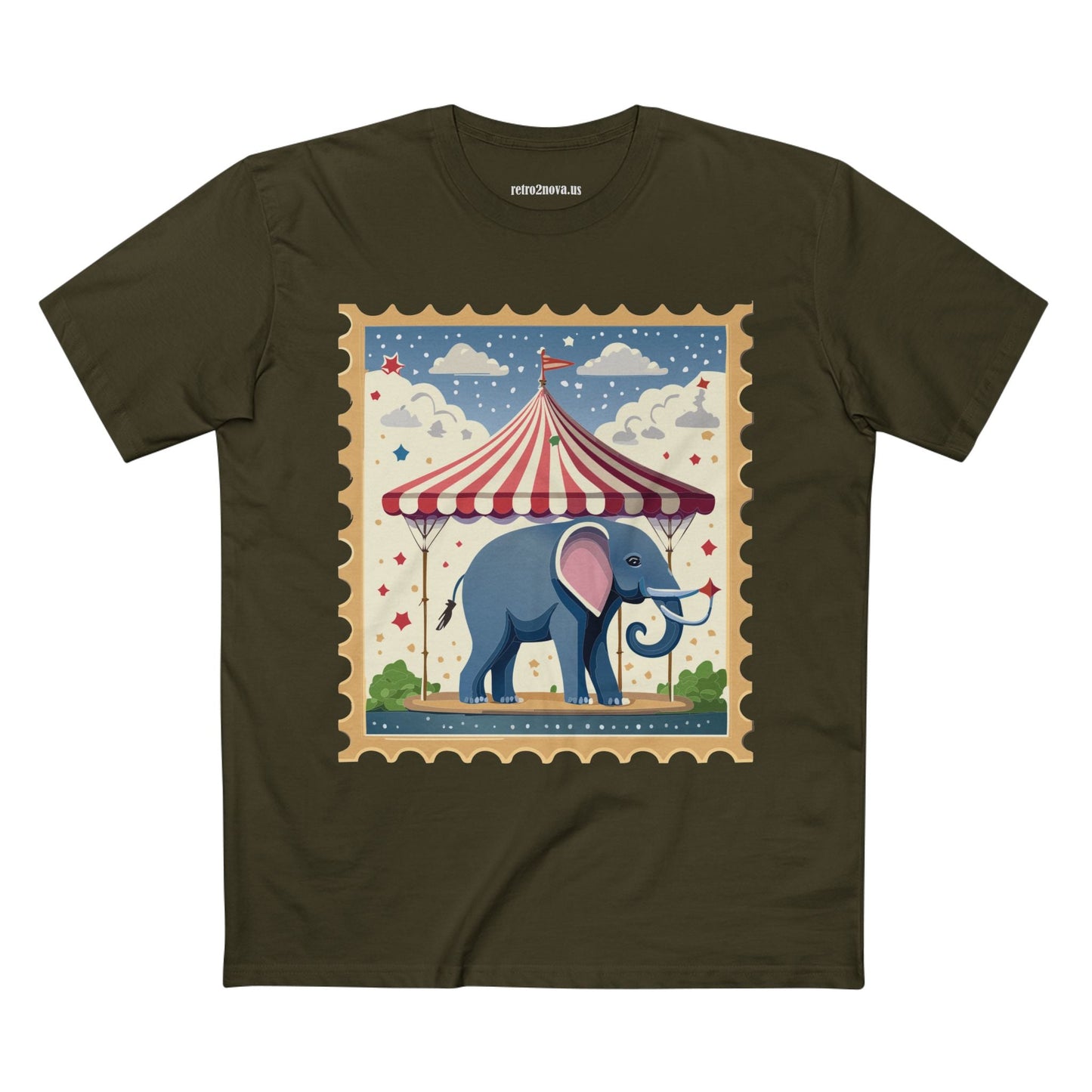 Stamp Shirt Postage Stamp Tee Unisex Premium Cotton Original Art Design Retro2Nova Collection