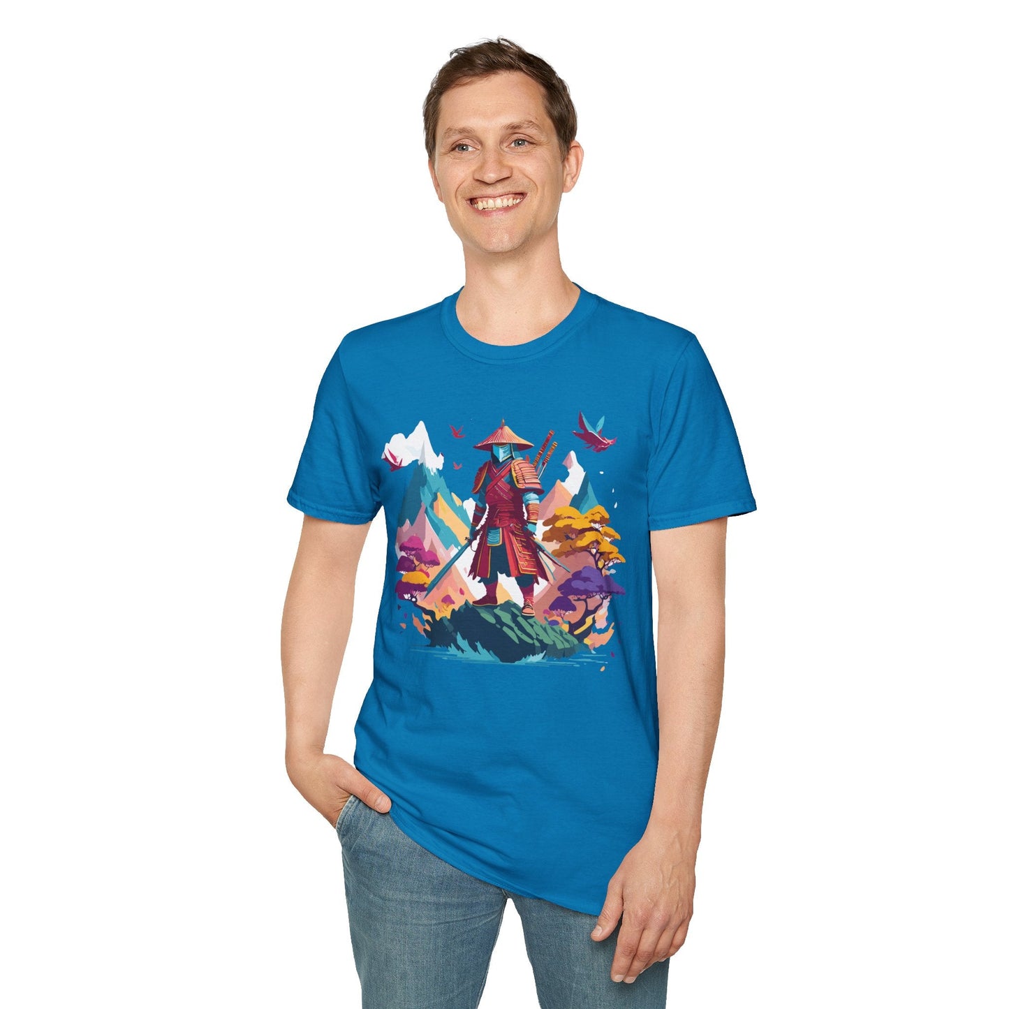 Samurai Shirt Unisex Samurai Tee Short Sleeve Gildan Softstyle 64000 100 Percent Ring Spun Cotton