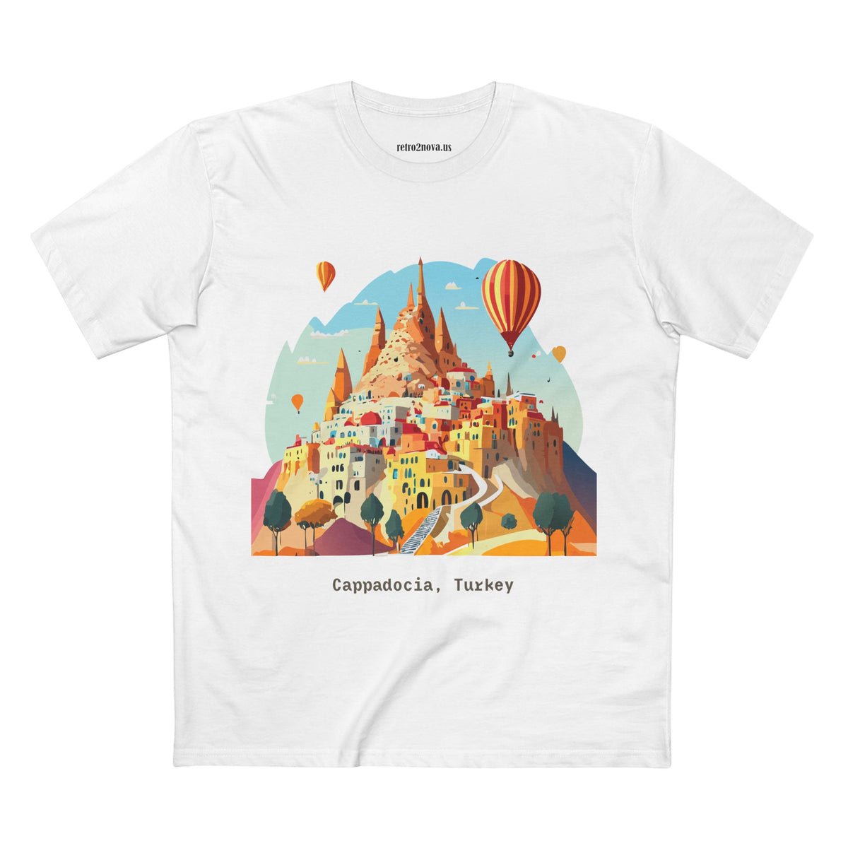 Cappadocia Hot Air Balloons Tee | Turkey Travel Illustration