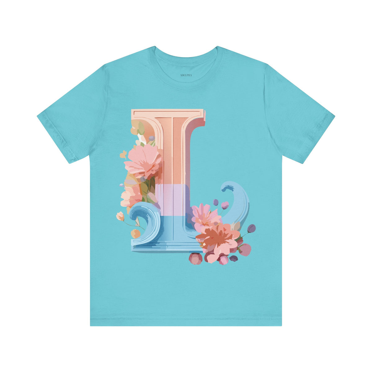 Letter L Graphic Unisex Cotton Bella+Canvas Tee with Art Letter Design