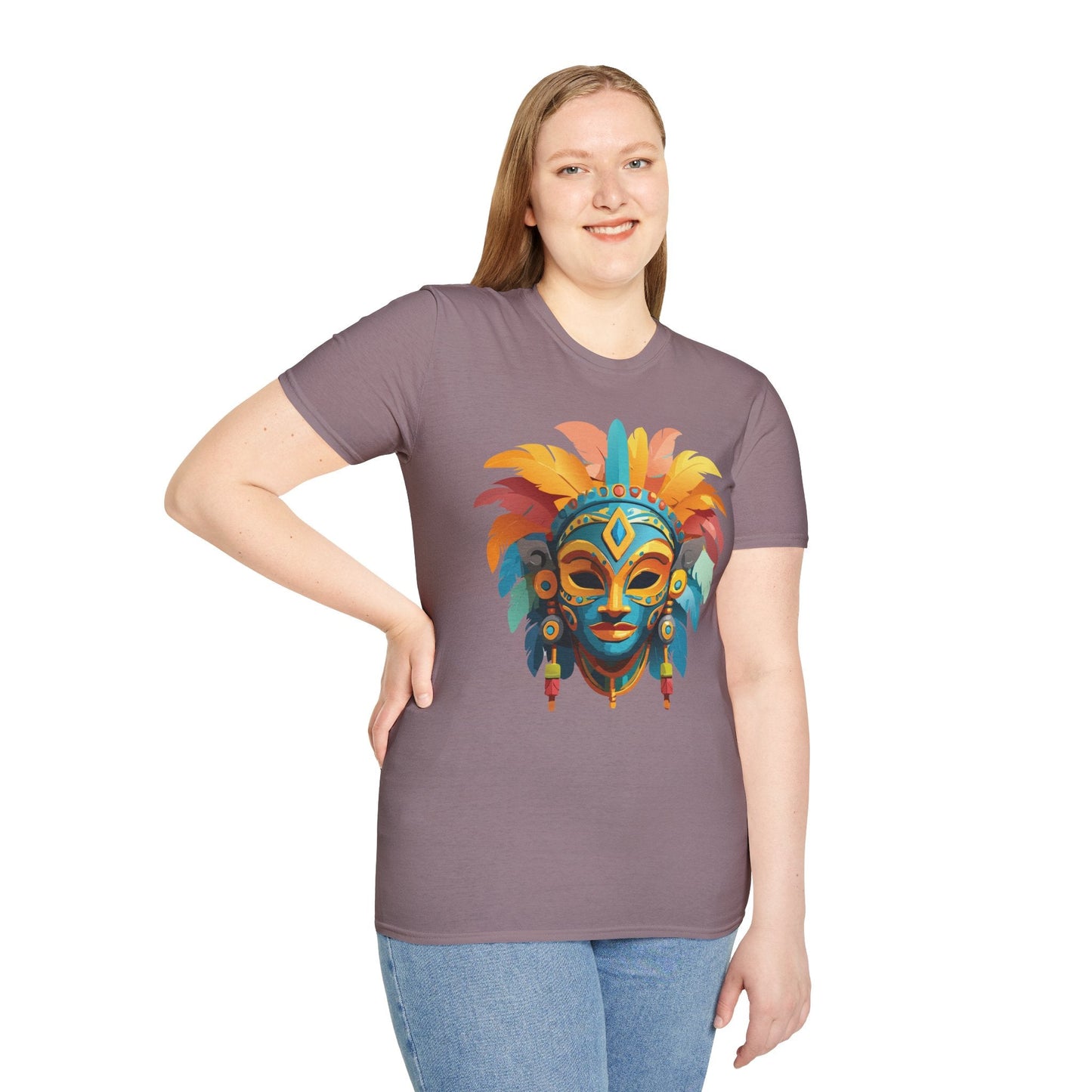 Mask Tee Shirt Unisex Graphic Design Short Sleeve Tee Gildan Softstyle 64000 Ring Spun Cotton