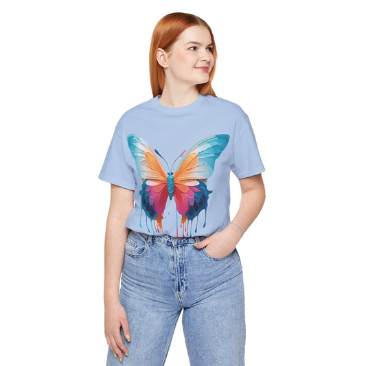 Butterfly Graphic Unisex 100 Cotton Lightweight Vintage Design Jersey Tee 97