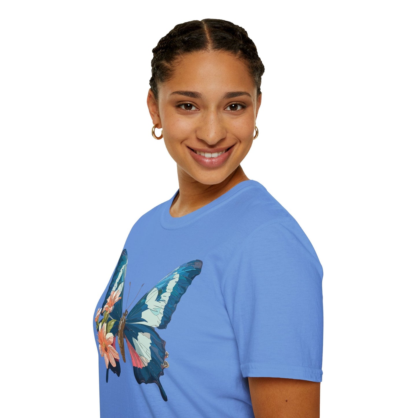 Butterfly Themed Unisex T Shirt Monarch Design Softstyle 64000 100 Cotton Tee For Everyday Comfort
