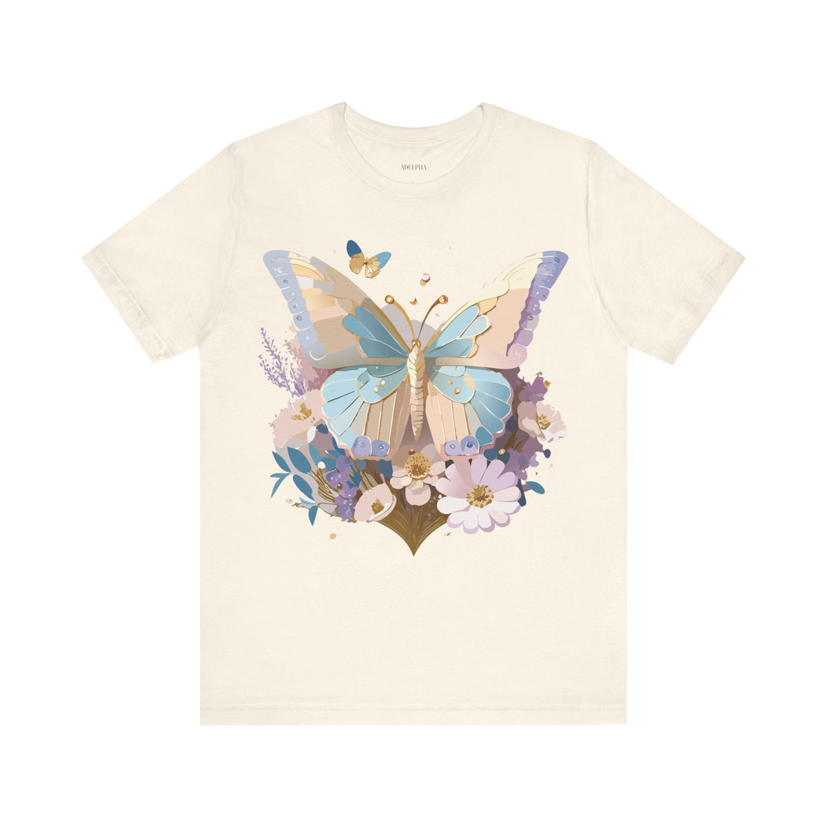 Butterfly Graphic Unisex Cotton Bella+Canvas Tee with Art Design n05