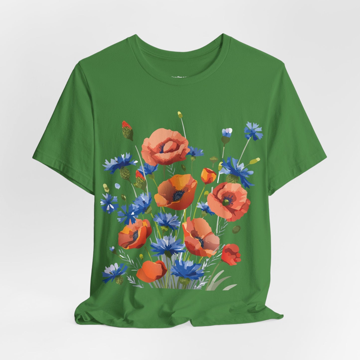 Unisex Floral Shirt Floral Print Tee Lightweight Breathable Fabric Short Sleeve Casual Wear