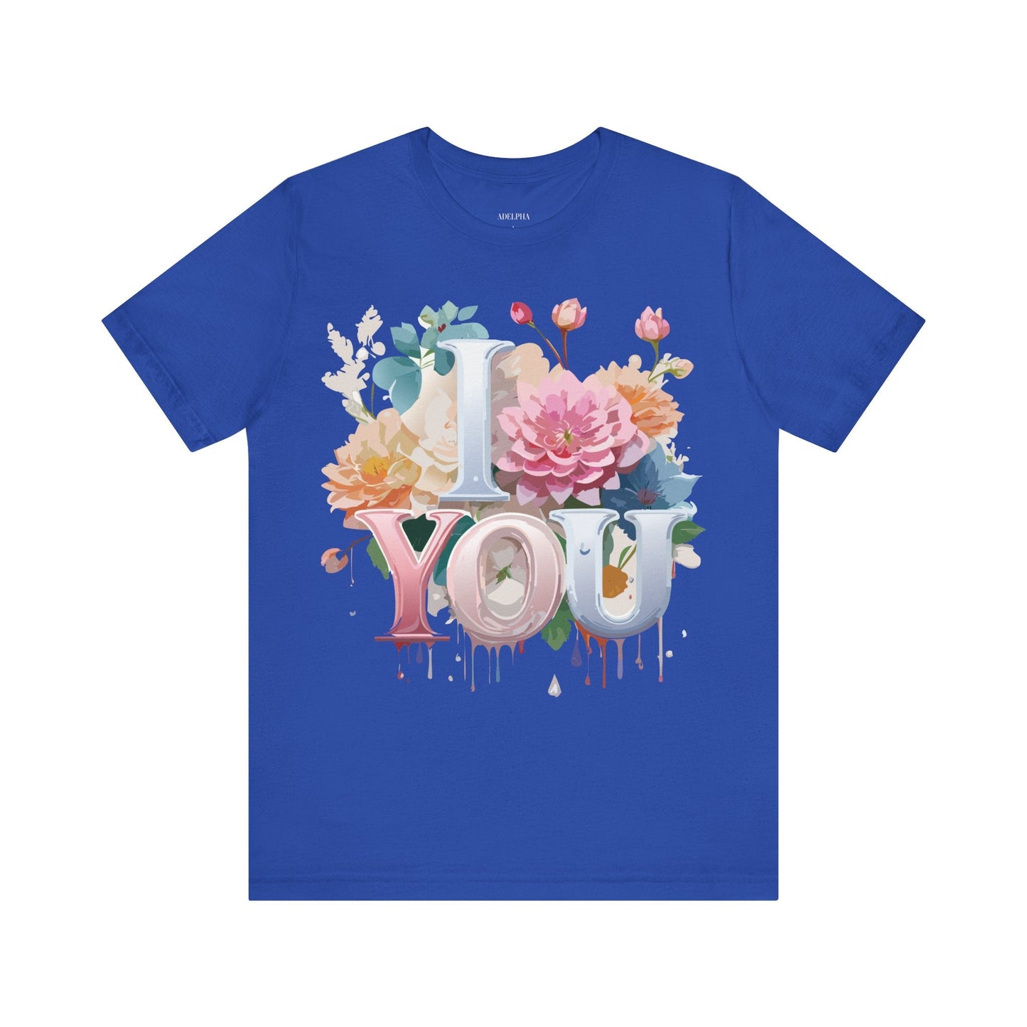 Valentine Day Graphic Unisex 100 Cotton Vintage Artwork with Love and Flower Design Tee 1