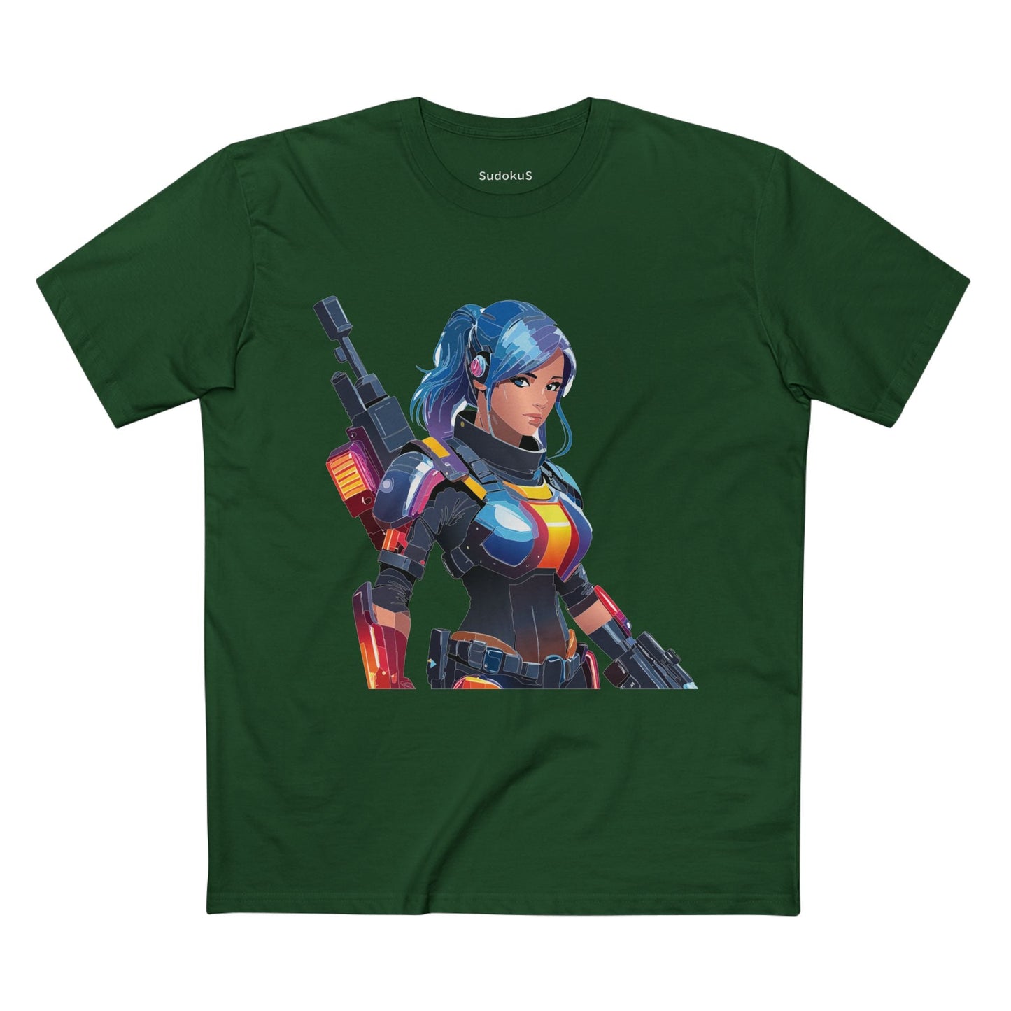 Army-woman Graphic Unisex 100 Cotton Staple Tee 5