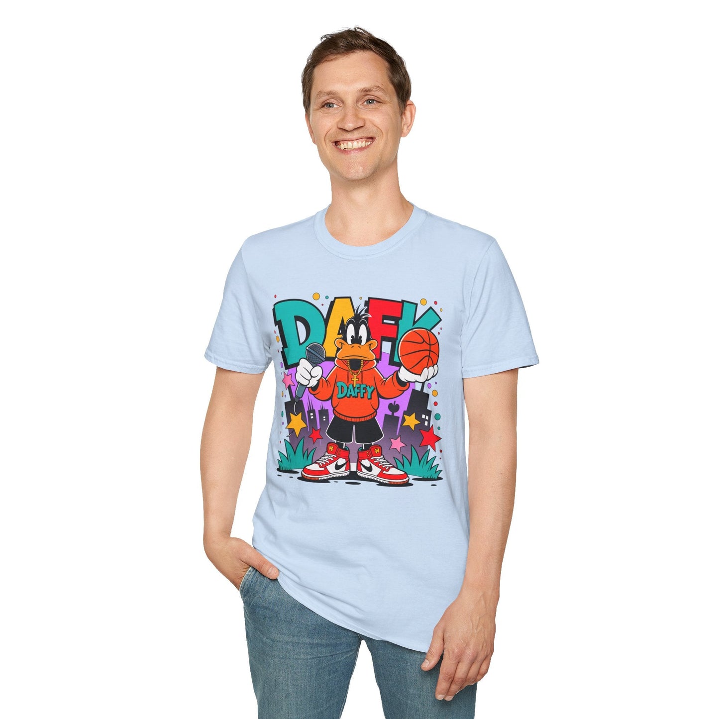 Funny Animals Cartoon T Shirt Unisex Graphic Tee Animation Shirt Softstyle Cotton