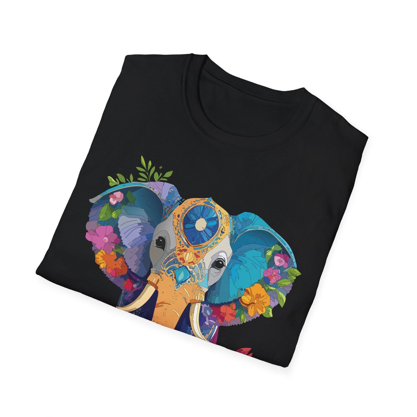 Elephant Graphic Shirt For Adults Unisex Softstyle Tee 100 Percent Cotton Gildan 64000