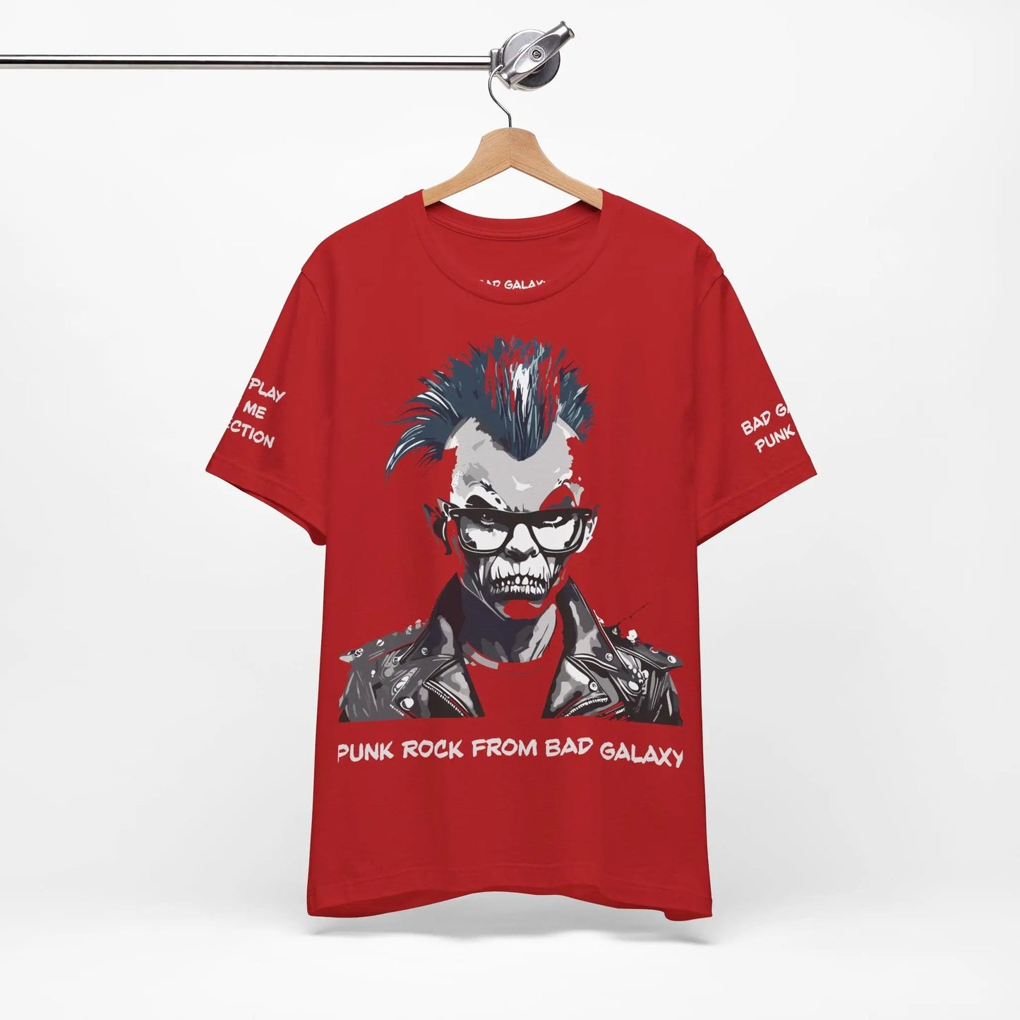 Punk Rock Tee Shirt From Bad Galaxy 100 Percent Cotton Eco Friendly Inks Made To Order USA Designed