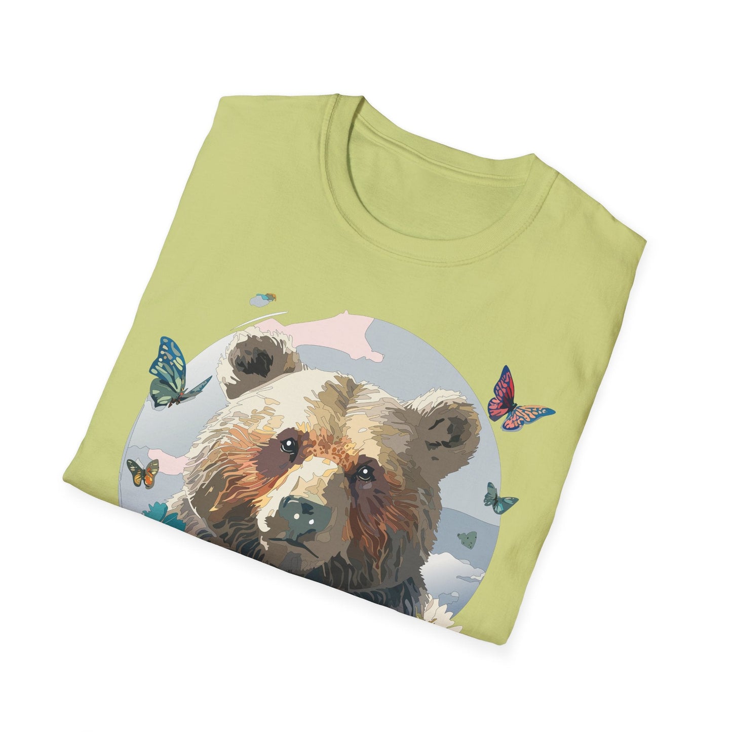 Bear T Shirt Unisex Gildan Softstyle Cotton Tee With Teddy Bear Design Lightweight Comfort