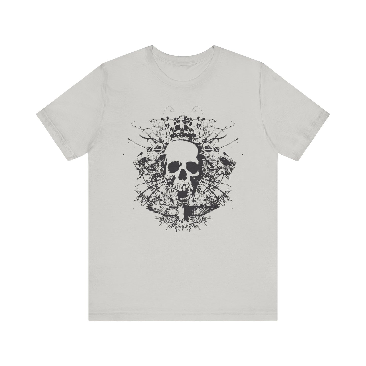 Dark Skull Graphic Design Tee, Skull Shirt, Vintage Tees, Art Design T-Shirt, Vintage Graphic Tee, Art Shirts with Skulls
