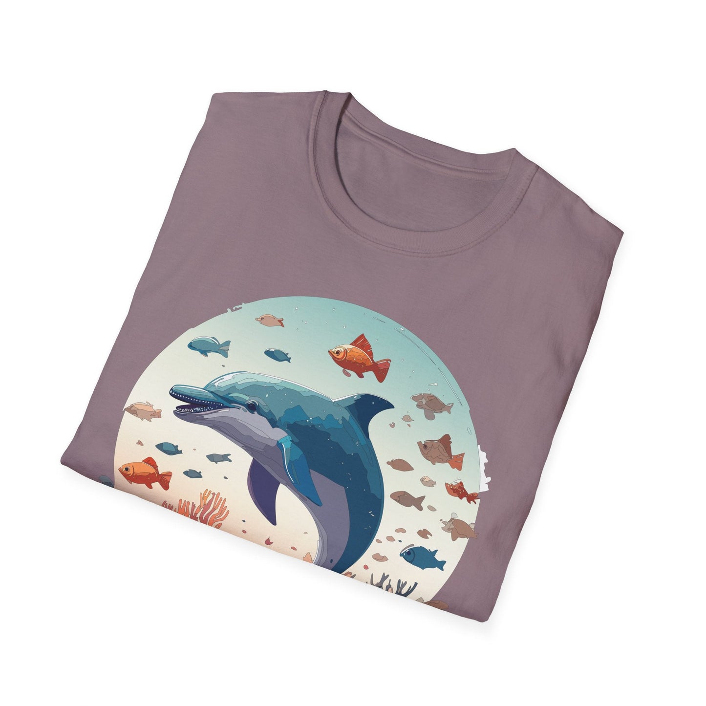 Dolphin Shirt Unisex Softstyle T Shirt Gildan 64000 100 Percent Ring Spun Cotton Lightweight Tee