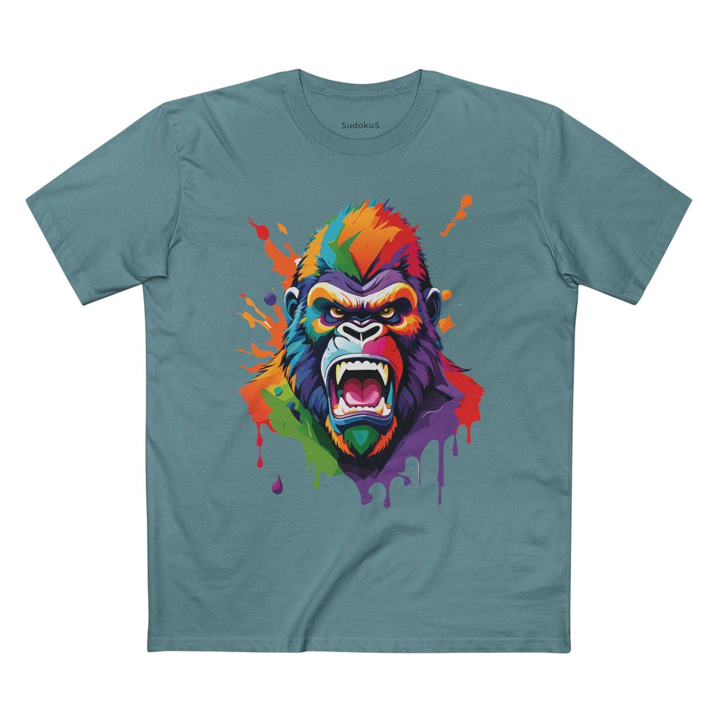Gorilla Graphic Unisex 100 Cotton Staple Tee with Animal Design Artwork 8