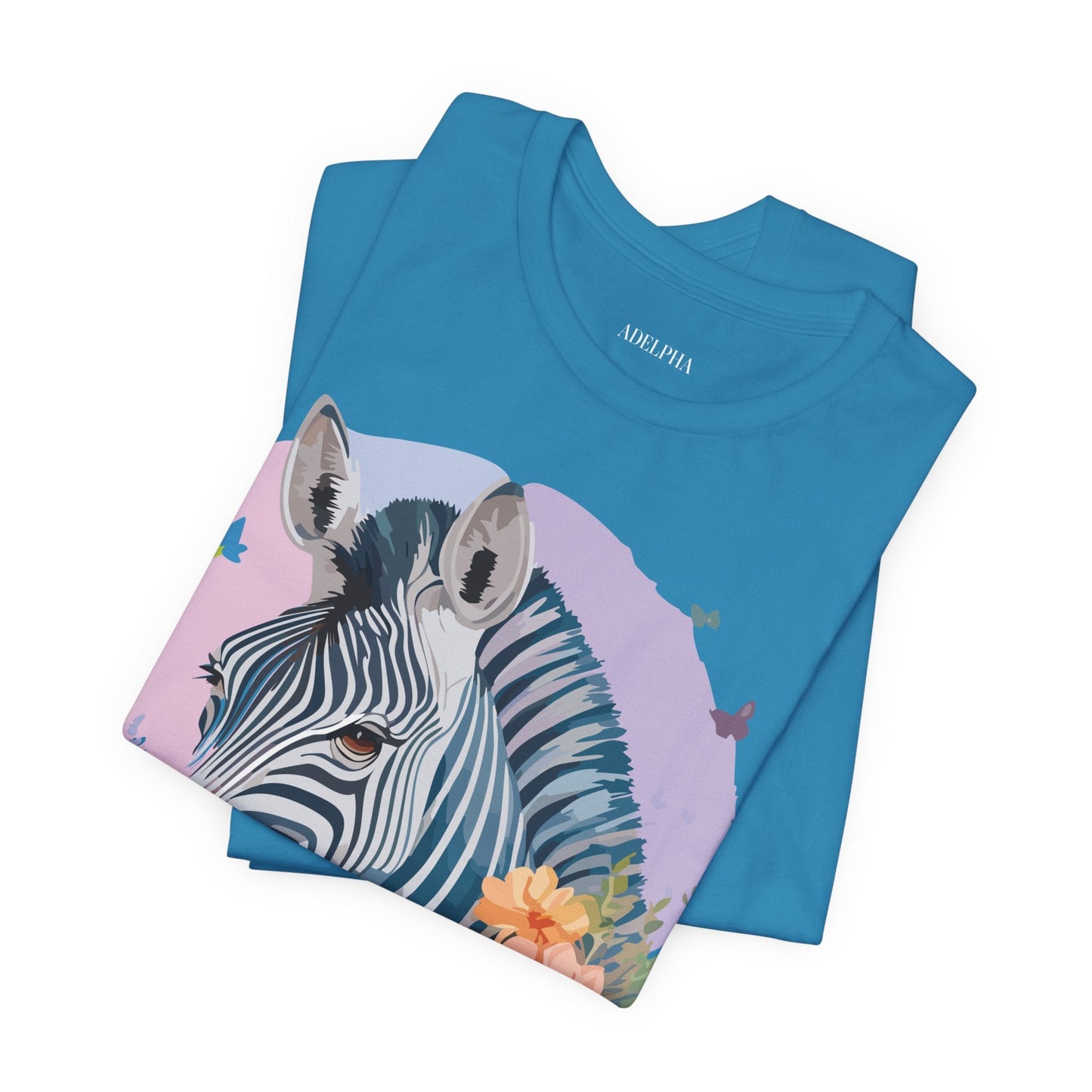 Zebra Graphic Unisex 100 Cotton Vintage Animal Art T-Shirt 3