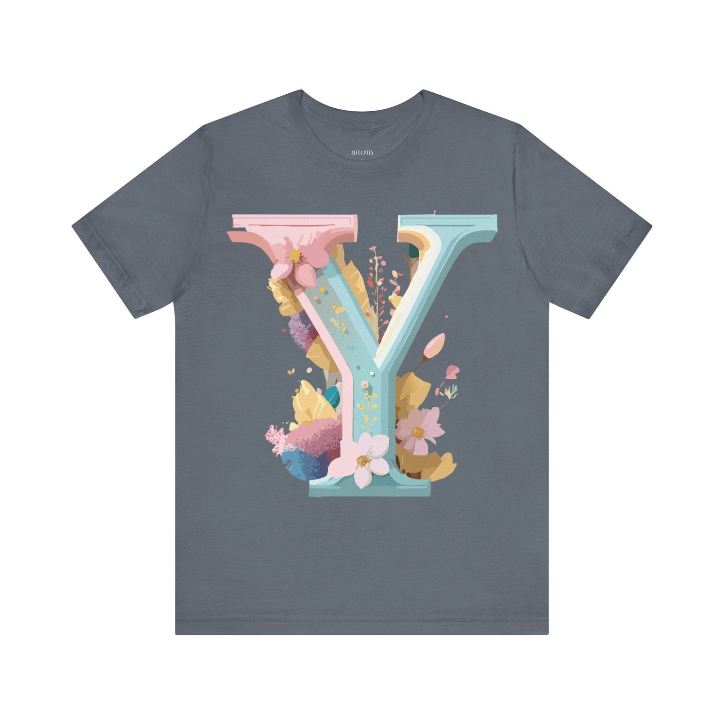 Letter Y Shirt Unisex Graphic Tee Vintage Inspired Artwork Adelpha Short Sleeve Design