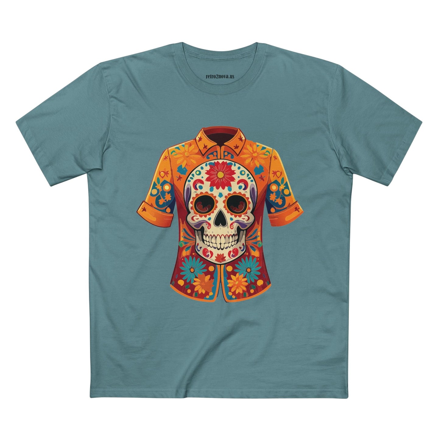 Skull Shirt Skeleton Shirt Unisex Premium Cotton Tee With Original Art Design Retro2Nova