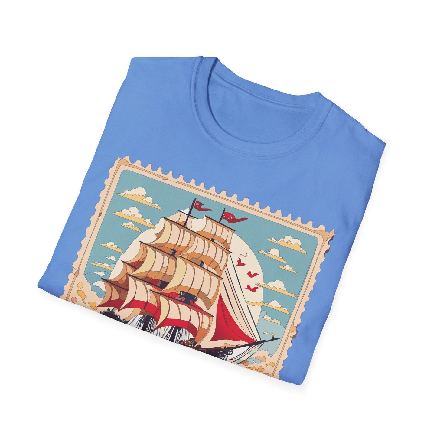 Ship T Shirts Frigate T Shirts Vessel Tee Shirt Unisex Softstyle Gildan 64000 Cotton Tee