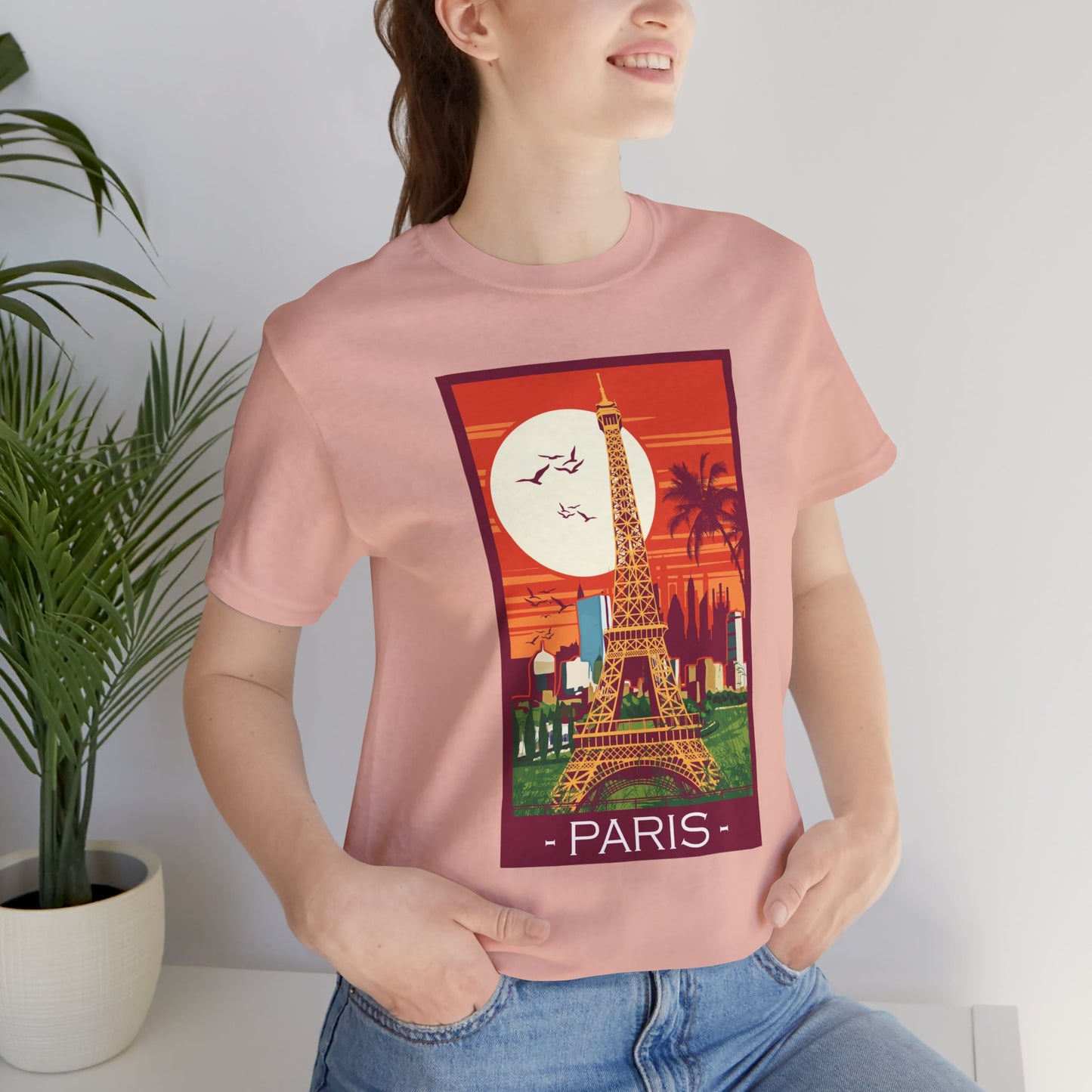 Retro Poster Paris Graphic Design Tee, Paris Shirt, Vintage Tees, Art Design T-Shirt, Graphic Tee, Retro Art Shirts