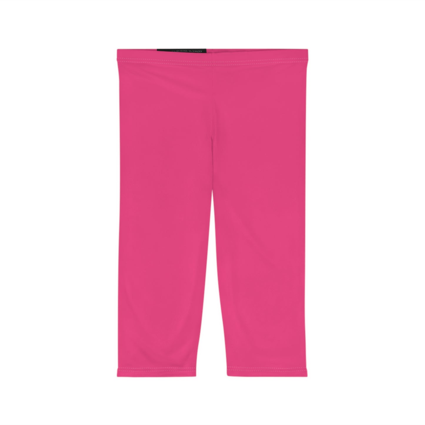 Wild Strawberry Color Women's Brushed Suede Poly Span Casual Capri Leggings XS-2XL