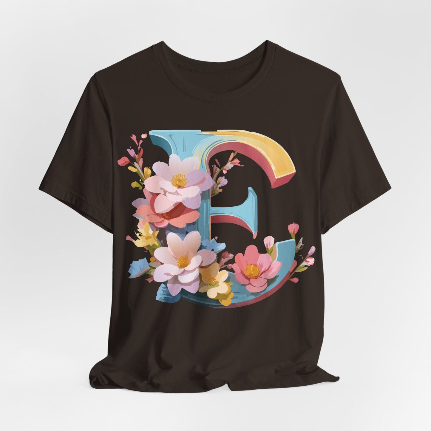 Letter E Shirt Unisex Graphic Tee By Adelpha Vintage Inspired Short Sleeve Casual
