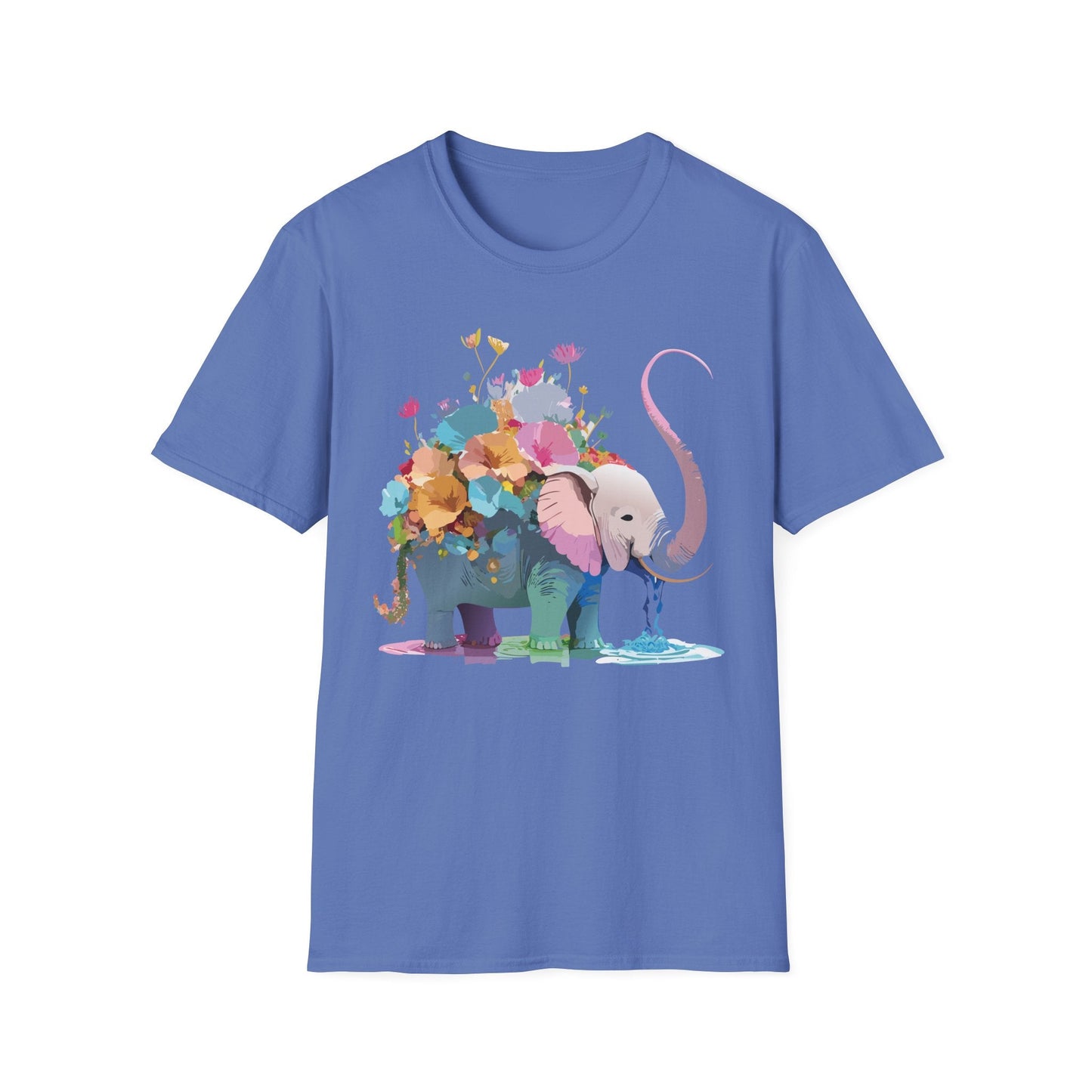 Elephant T Shirt Unisex Softstyle Cotton Tee With Animated Elephant Design Premium Comfort
