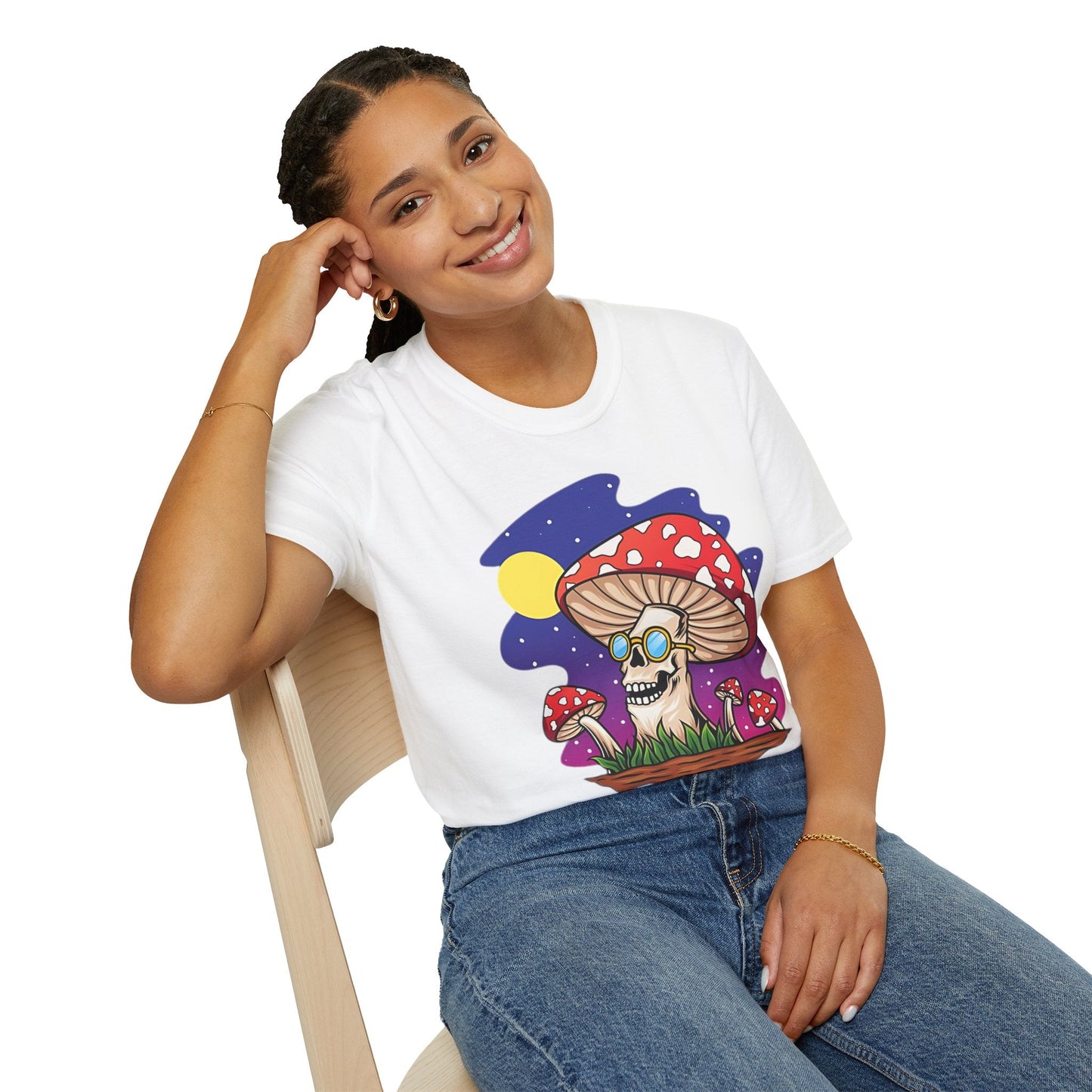 Mashroom Mushroom Tee Shirt Unisex Funny Fungus Design Softstyle 64000 Cotton Tee