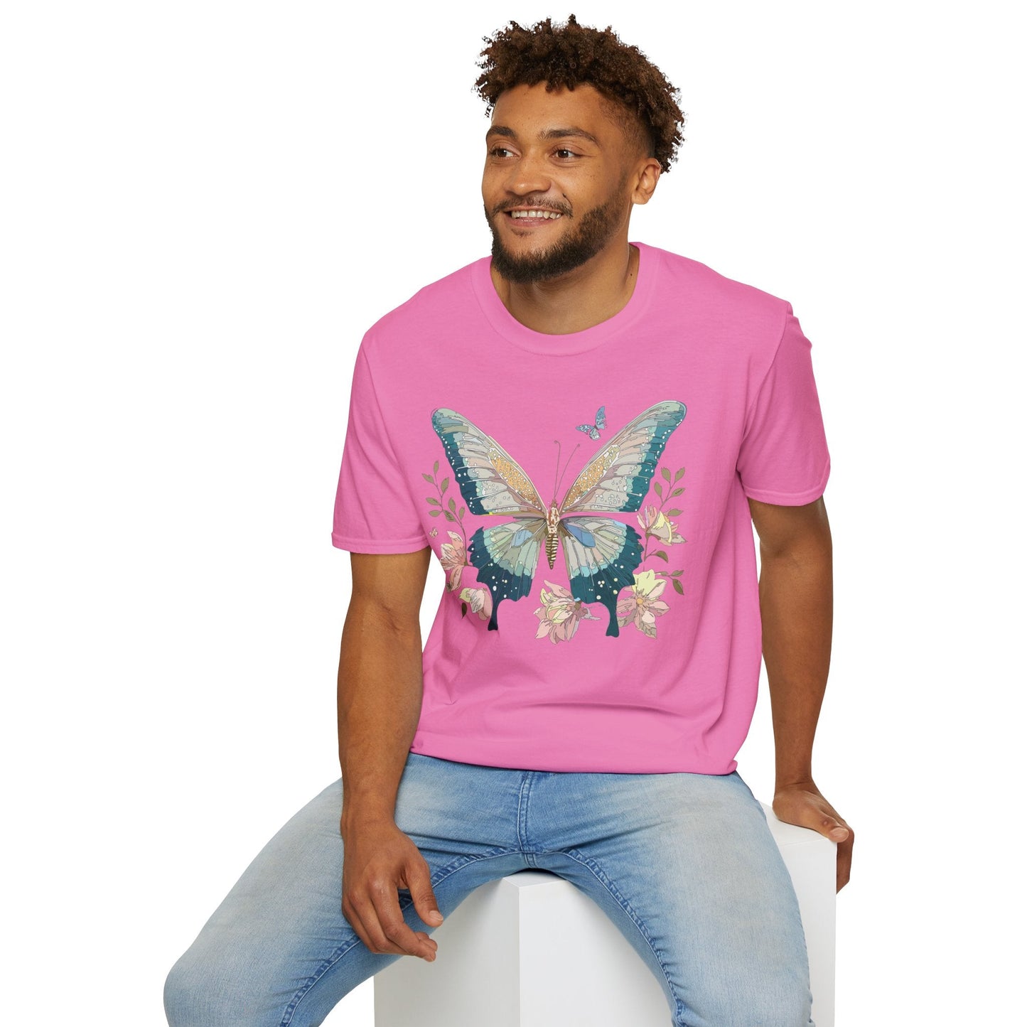 Butterfly T Shirt Unisex Softstyle Short Sleeve Gildan 64000 Monarch Inspired Shirt