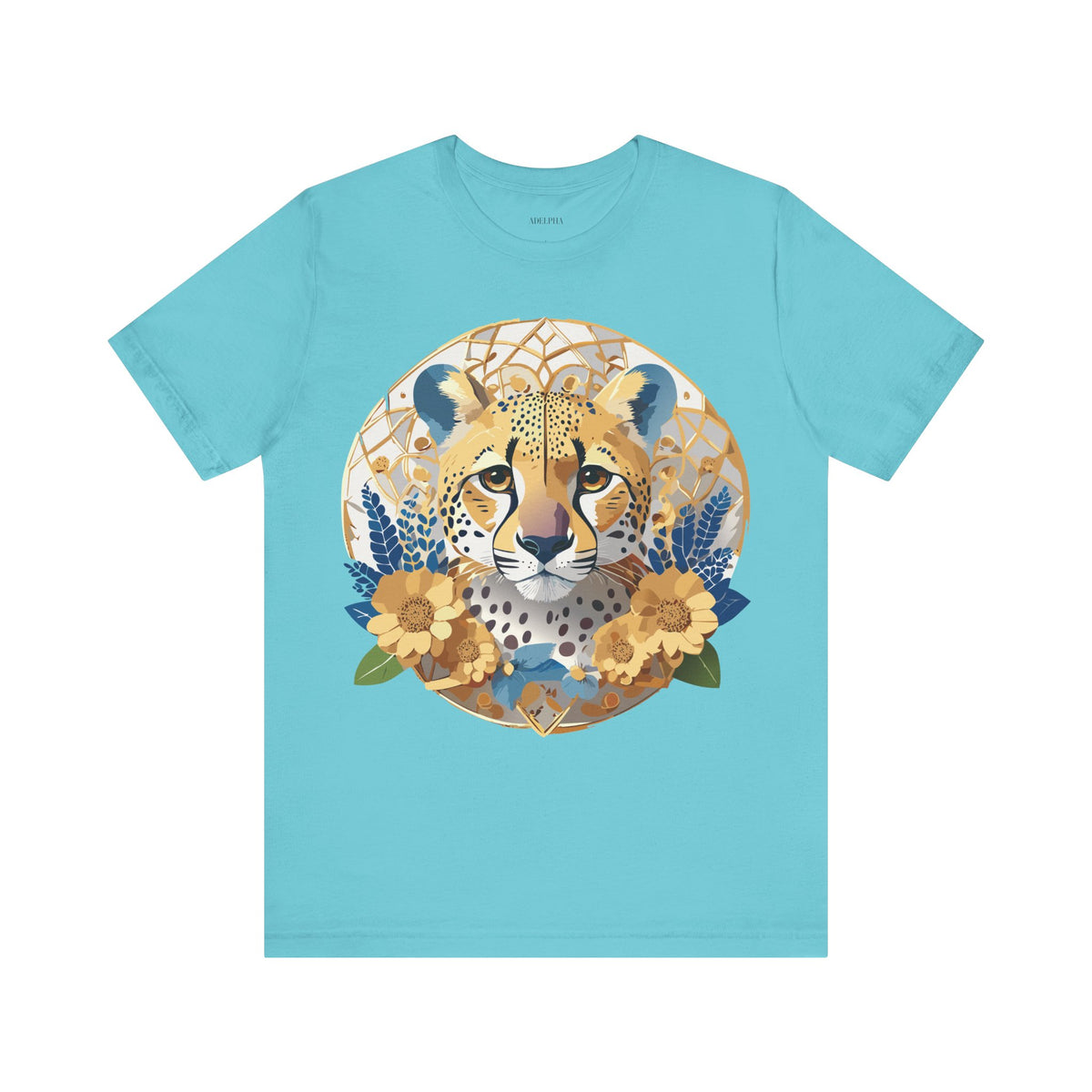 Medallion Graphic Unisex Cotton Bella+Canvas Tee with Art Design d58