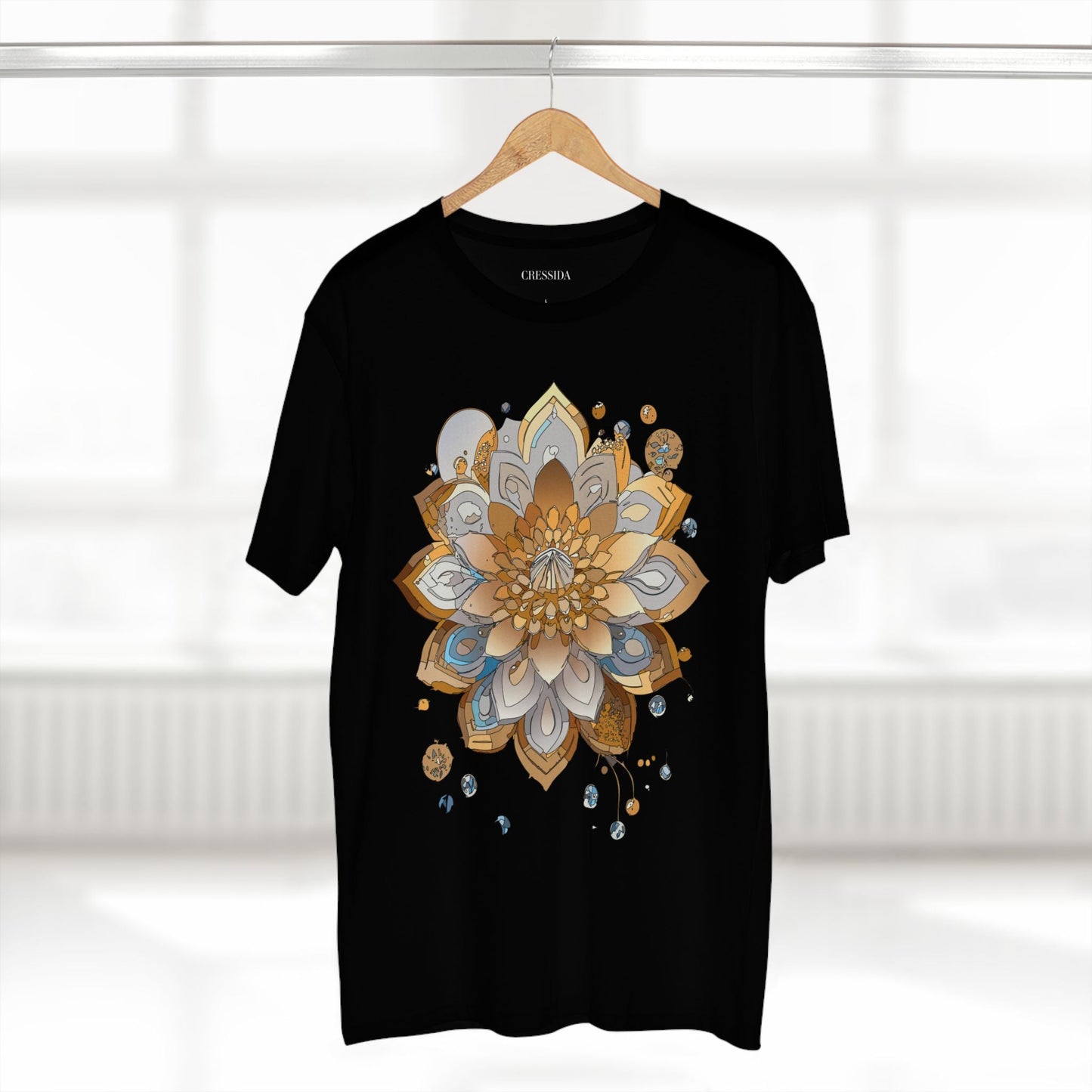 Floral Graphic T-Shirt Unisex 100 Cotton Art Design with Antique Flowers Tee 6