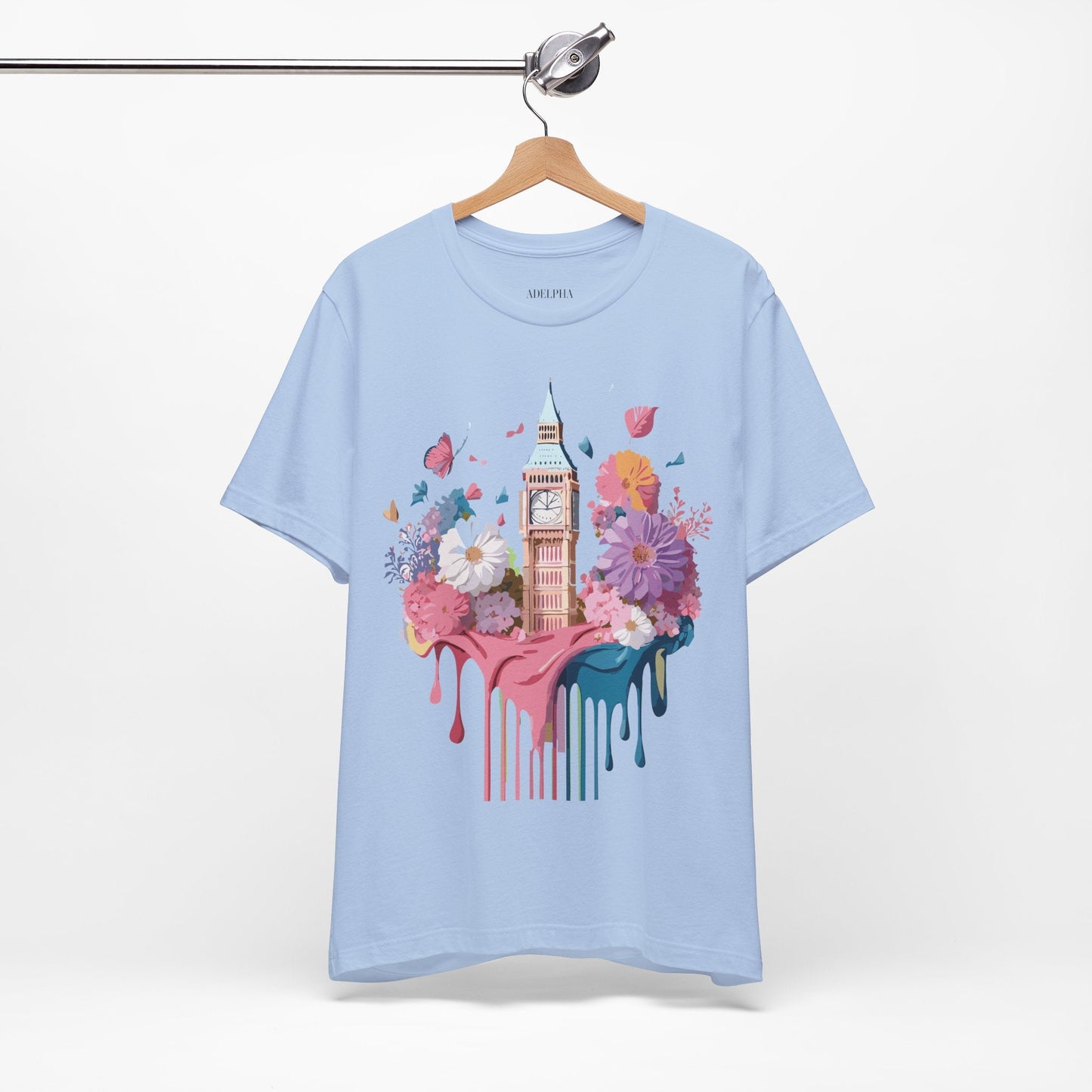 Adelpha London Tourist Unisex Graphic Tee Vintage Inspired Art Design Short Sleeve Shirt