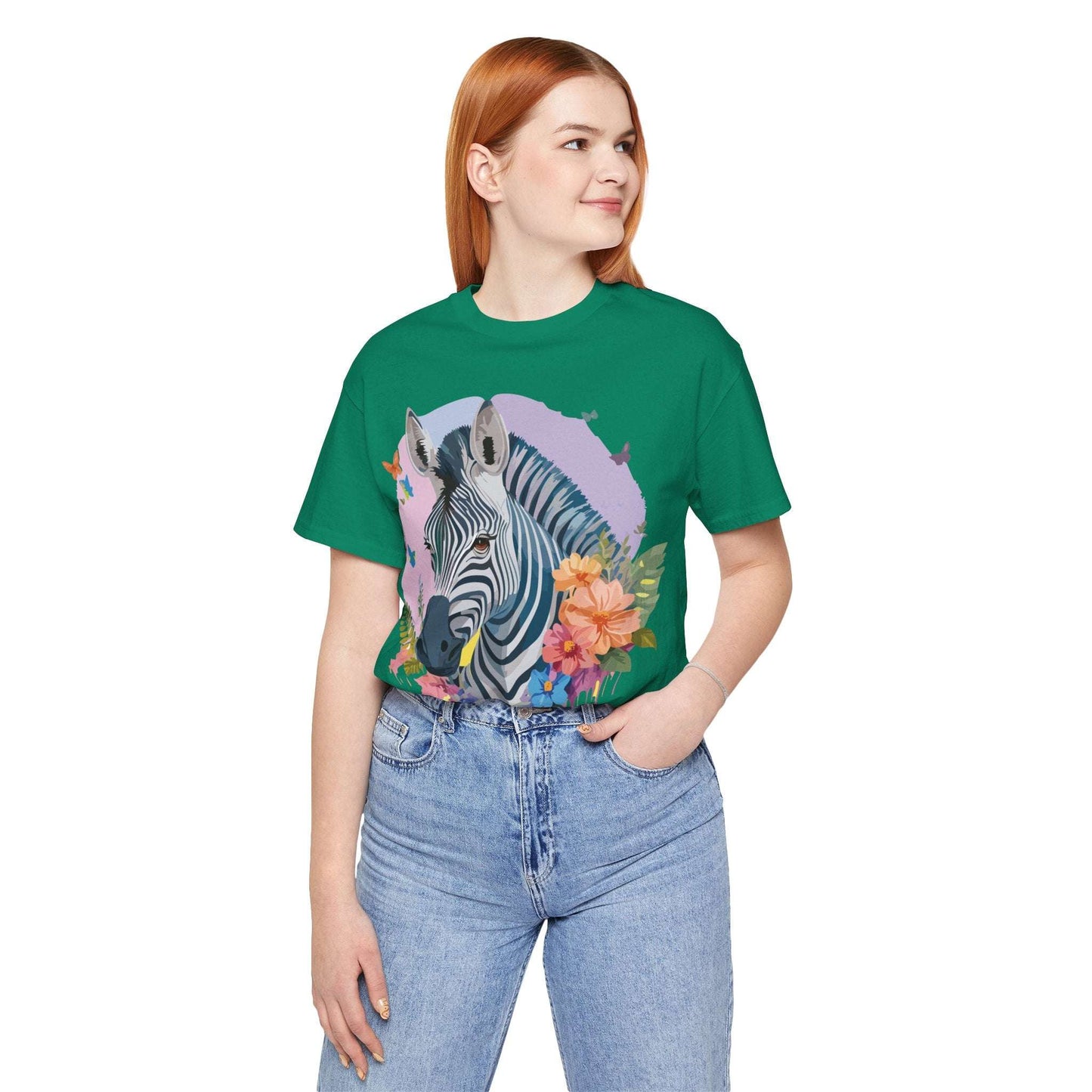 Zebra Graphic Unisex 100 Cotton Vintage Animal Art T-Shirt 3