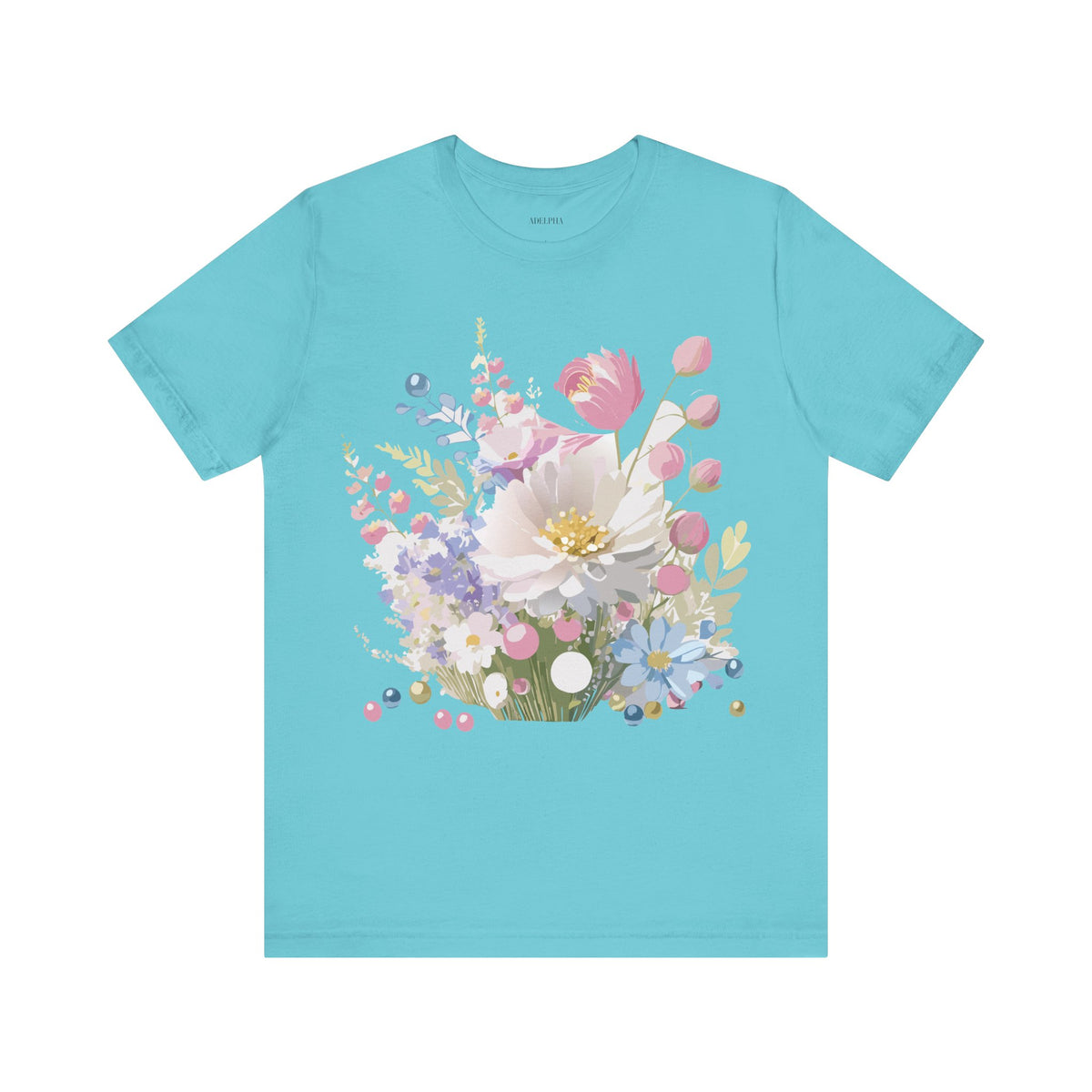 Floral Graphic Tee Shirt - Bella+Canvas Unisex 100 Cotton 26