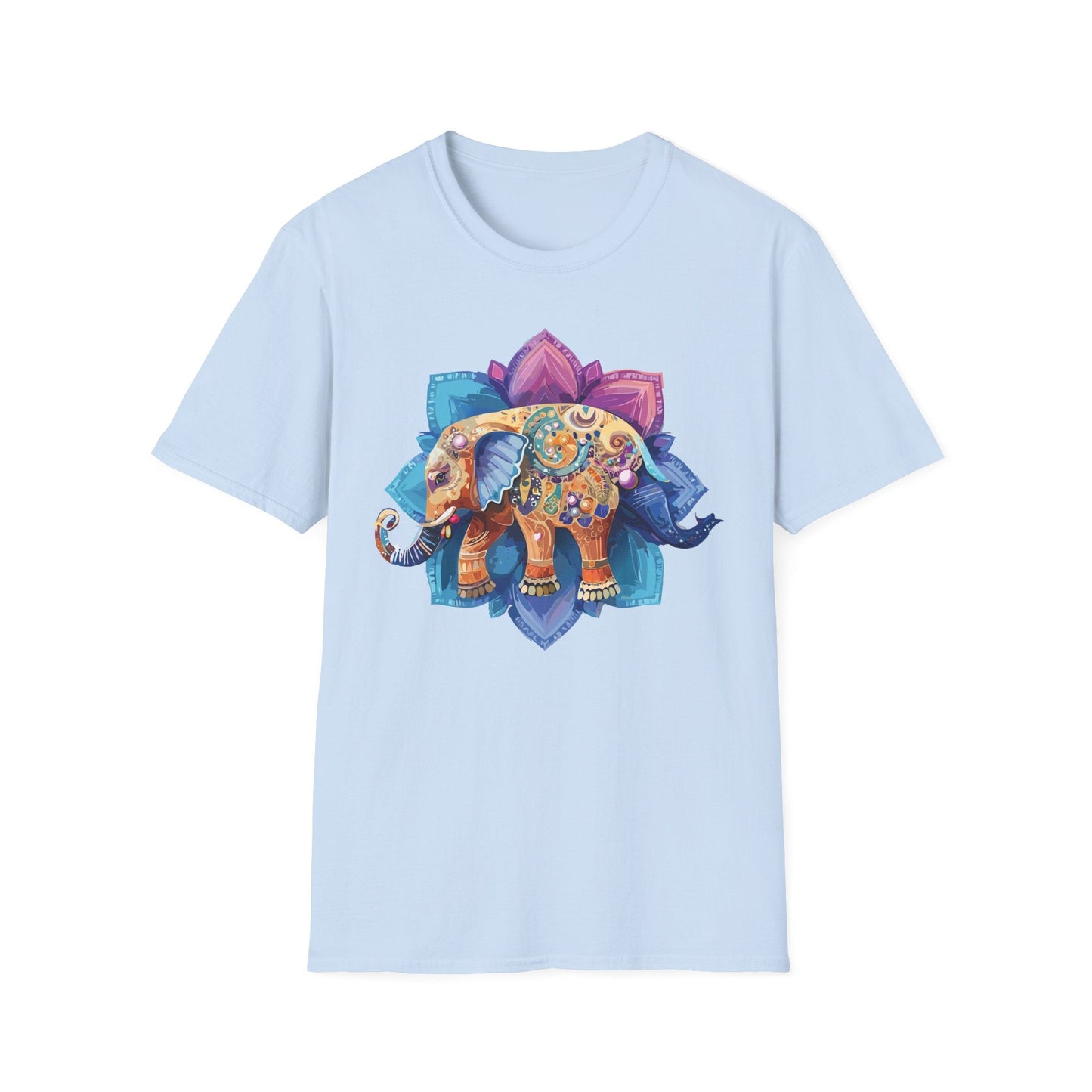 Unisex Elephant T Shirt Softstyle Gildan 64000 Cotton Tee For Animal Lovers And Collectors