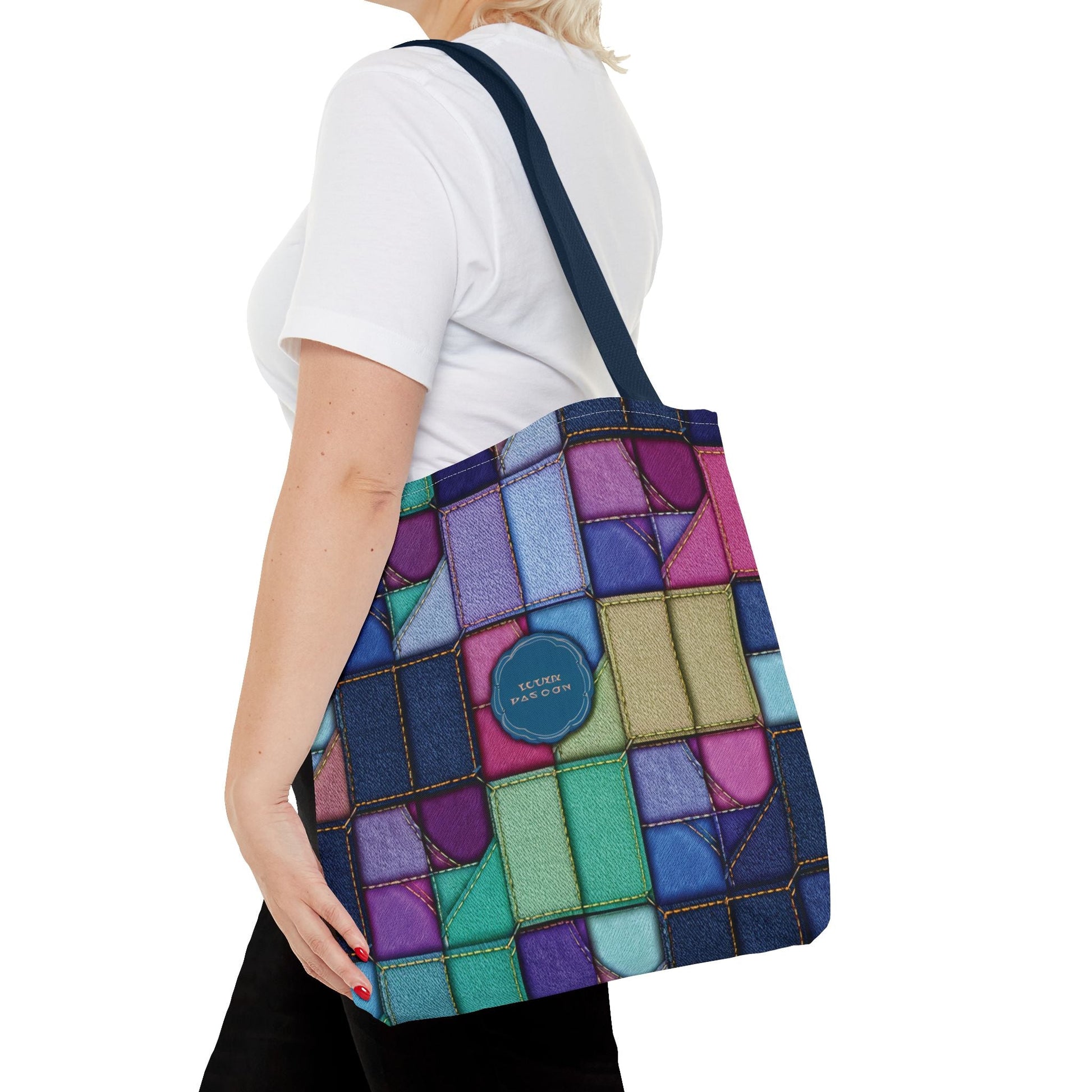 Denim Canvas Bag, Tote Bag Denim Printify