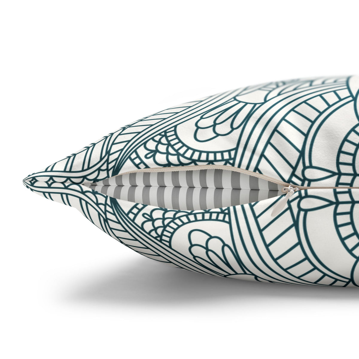 Funda de almohada de gamuza sintética con adorno